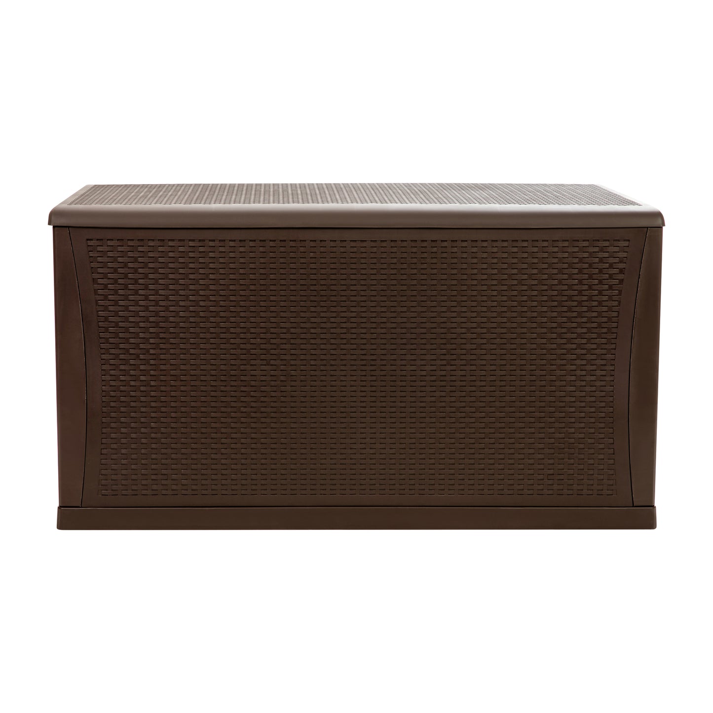 Nobu 120 Gallon Plastic Deck Box - Outdoor Waterproof Storage Box for Patio Cushions, Garden Tools and Pool Toys, Brown Brown