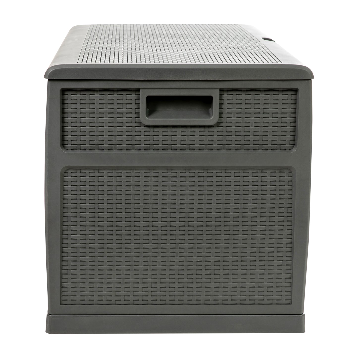 Nobu 120 Gallon Plastic Deck Box - Outdoor Waterproof Storage Box for Patio Cushions, Garden Tools and Pool Toys, Gray Gray