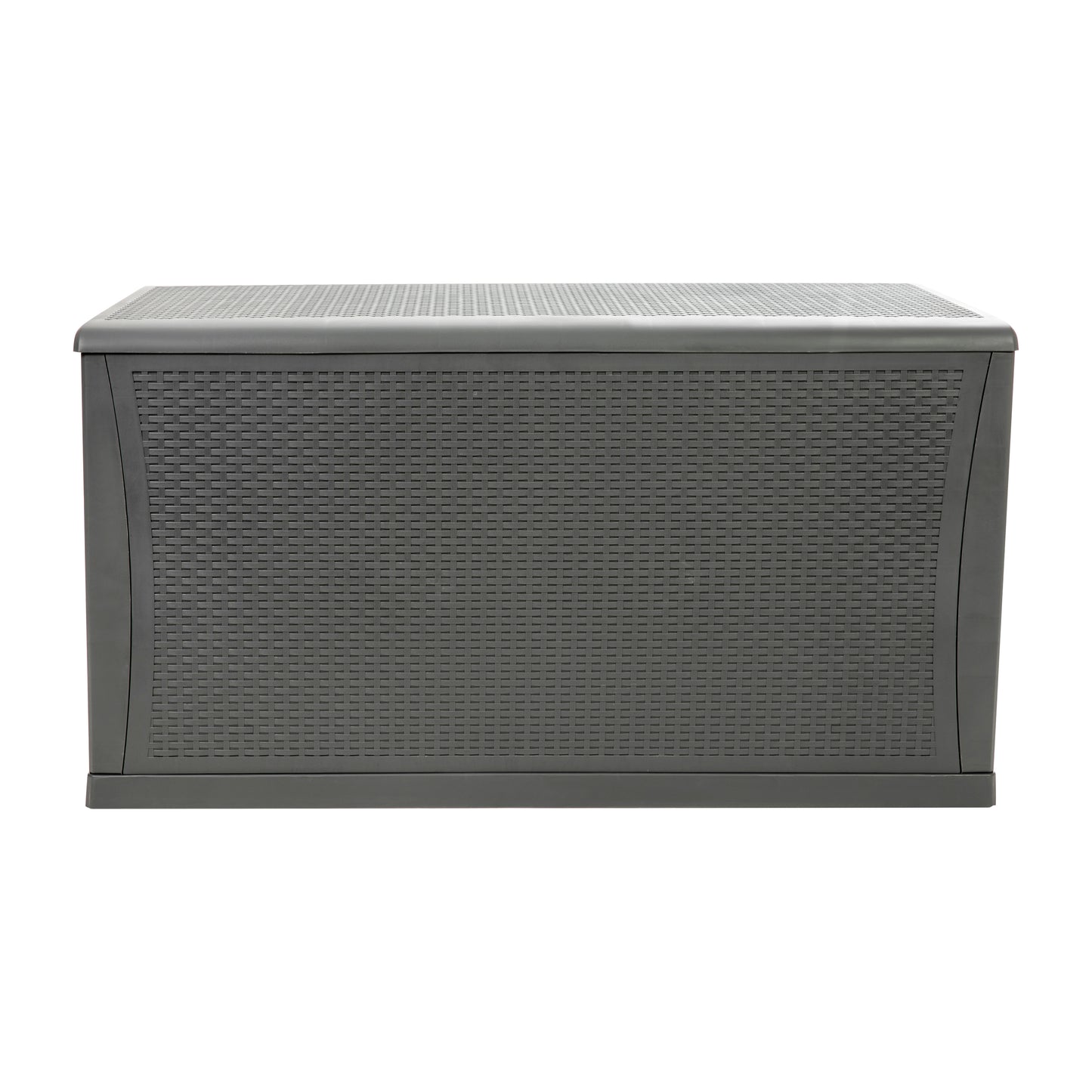 Nobu 120 Gallon Plastic Deck Box - Outdoor Waterproof Storage Box for Patio Cushions, Garden Tools and Pool Toys, Gray Gray