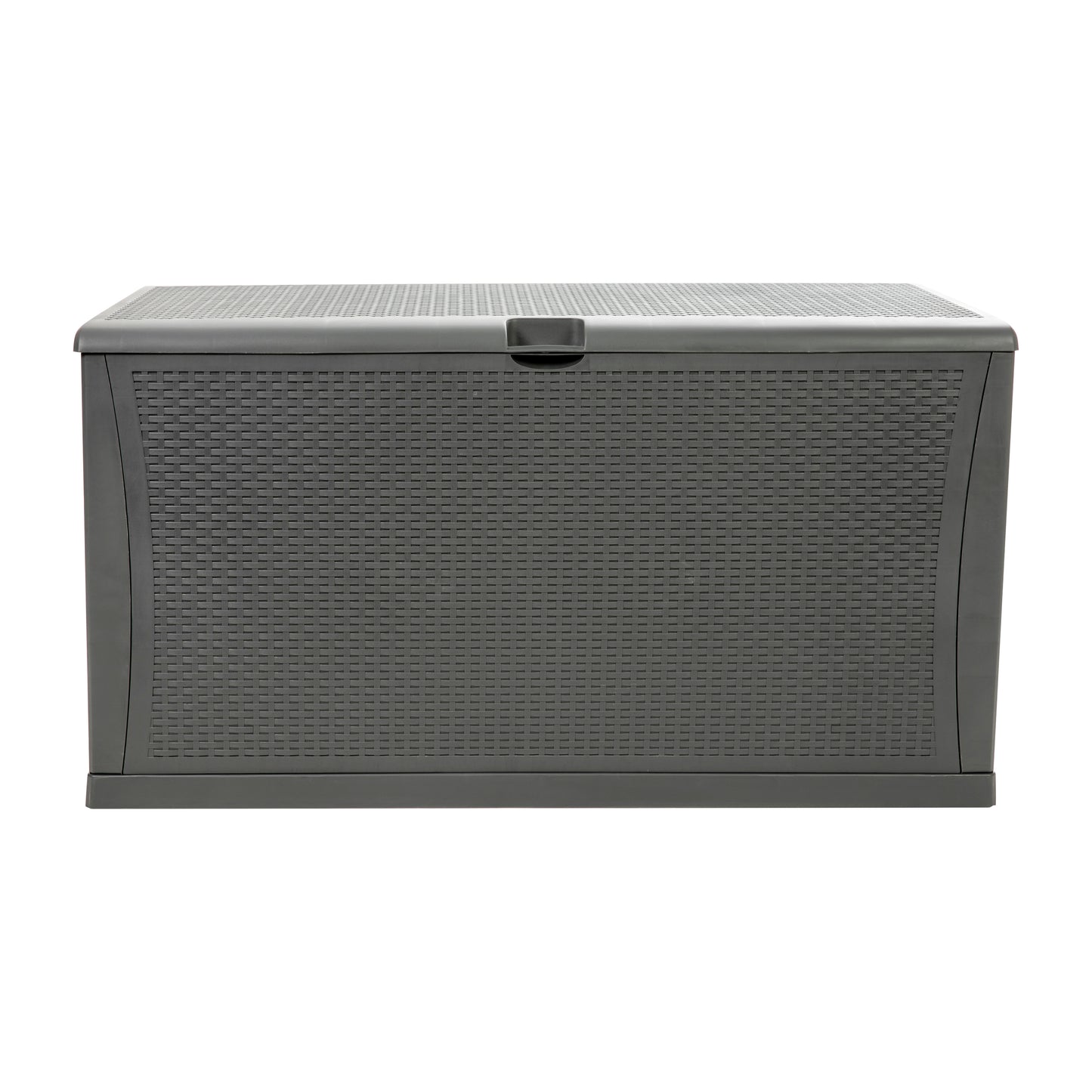 Nobu 120 Gallon Plastic Deck Box - Outdoor Waterproof Storage Box for Patio Cushions, Garden Tools and Pool Toys, Gray Gray