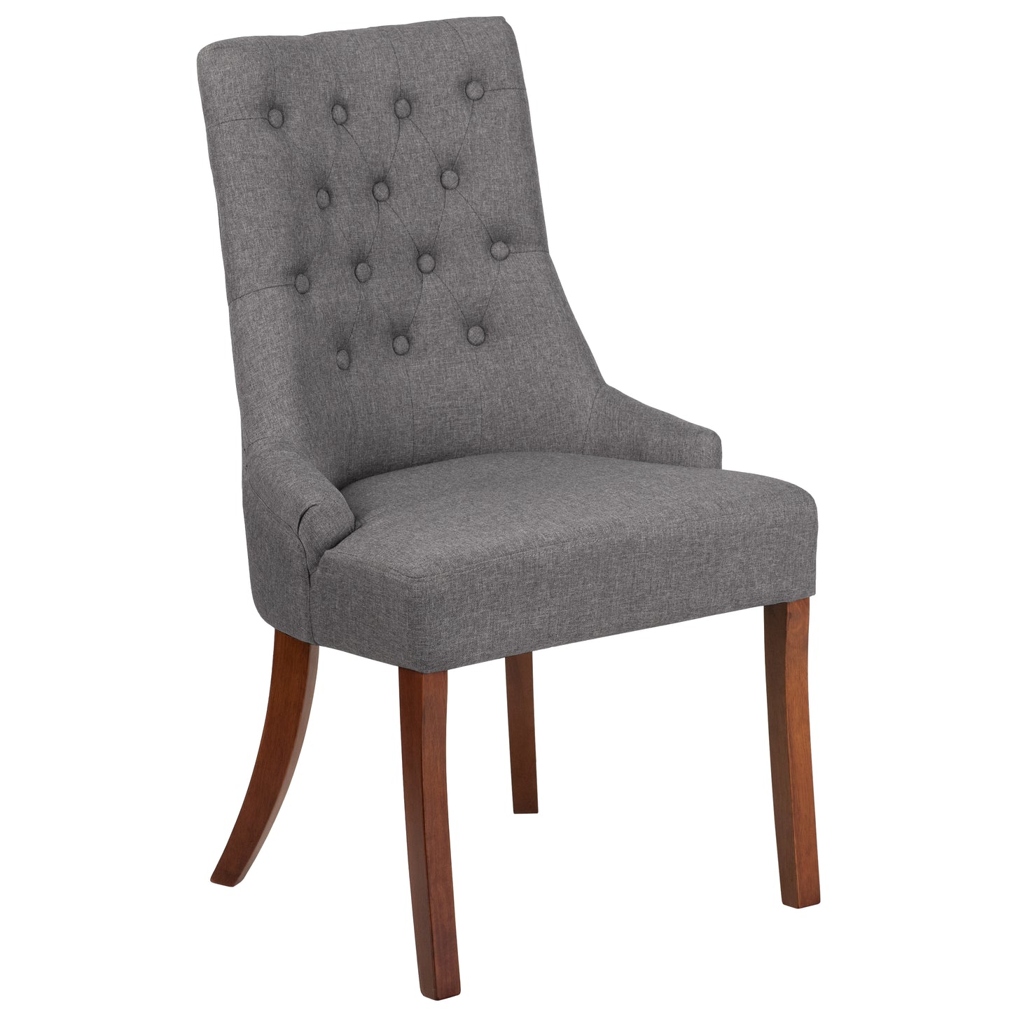 HERCULES Paddington Series Gray Fabric Tufted Chair Gray Fabric
