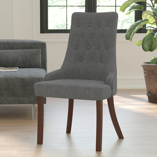 HERCULES Paddington Series Gray Fabric Tufted Chair Gray Fabric