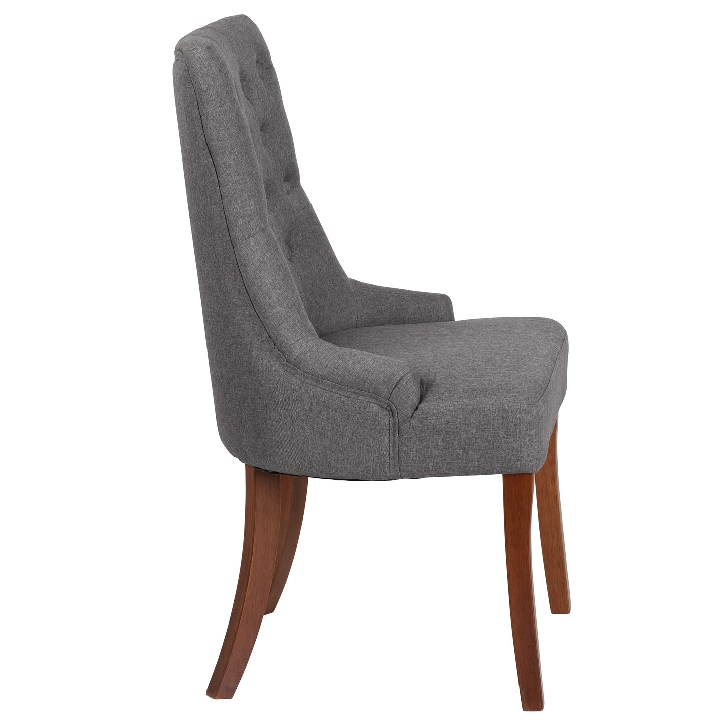 HERCULES Paddington Series Gray Fabric Tufted Chair Gray Fabric