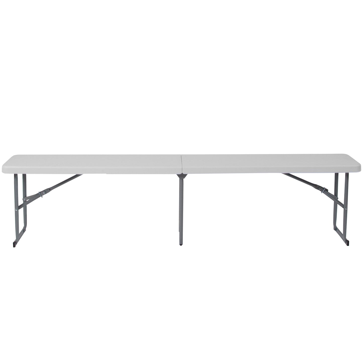 Talbott 10.25''W x 71''L Bi-Fold Granite White Plastic Bench with Carrying Handle Granite White