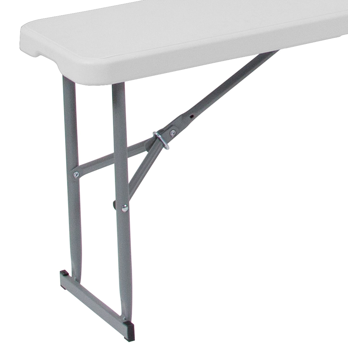 Talbott 10.25''W x 71''L Bi-Fold Granite White Plastic Bench with Carrying Handle Granite White
