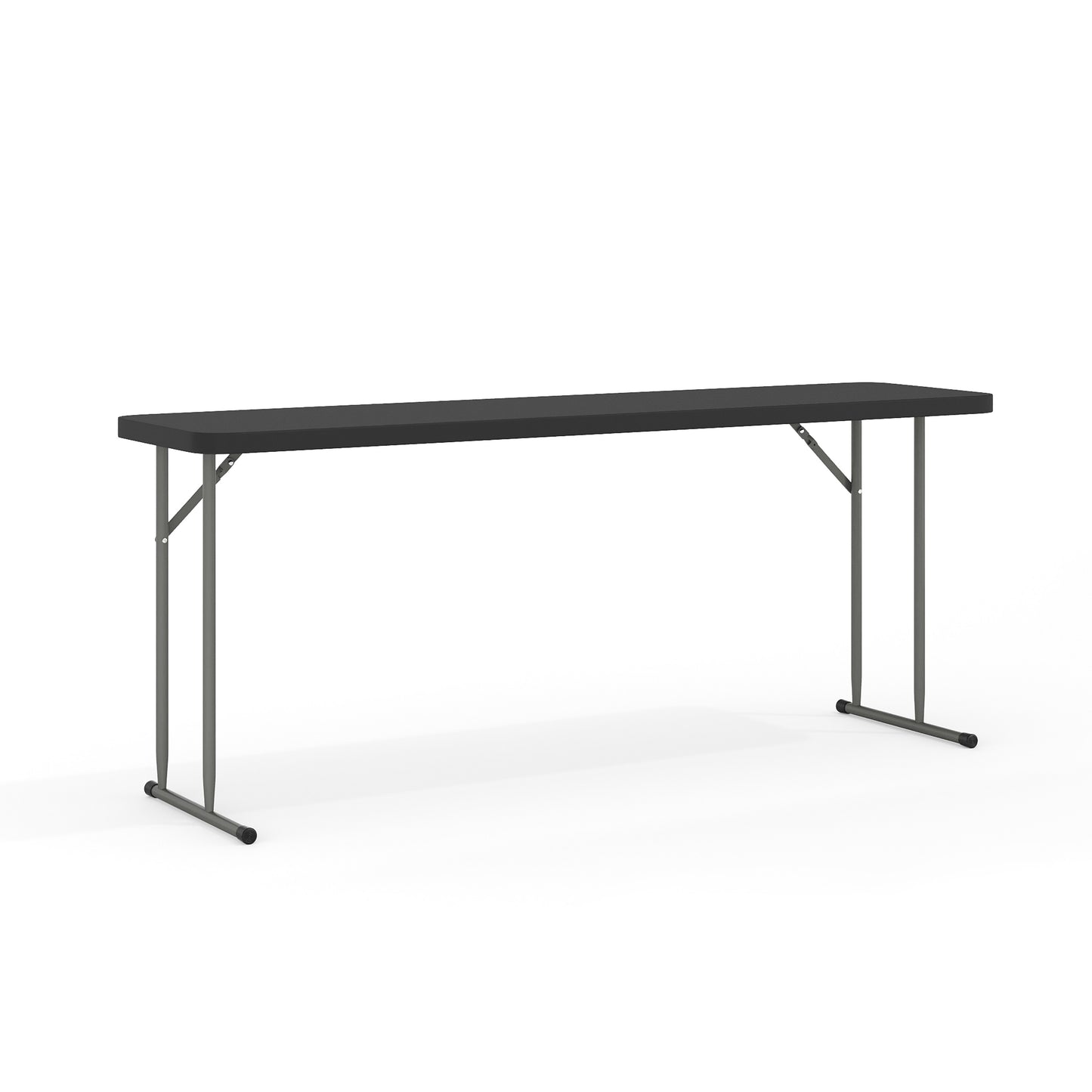 Kathryn 6-Foot Black Plastic Folding Training Table Black