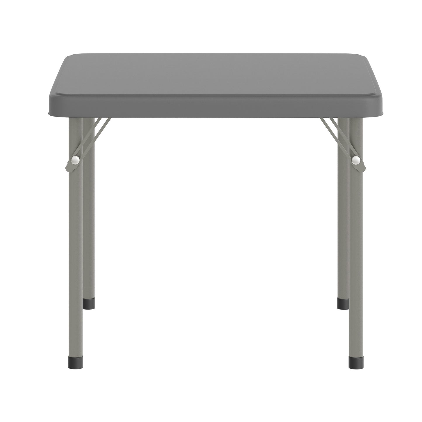 Paige 24x24 Kid's Granite Gray Plastic Folding Table with Locking Legs Granite Gray