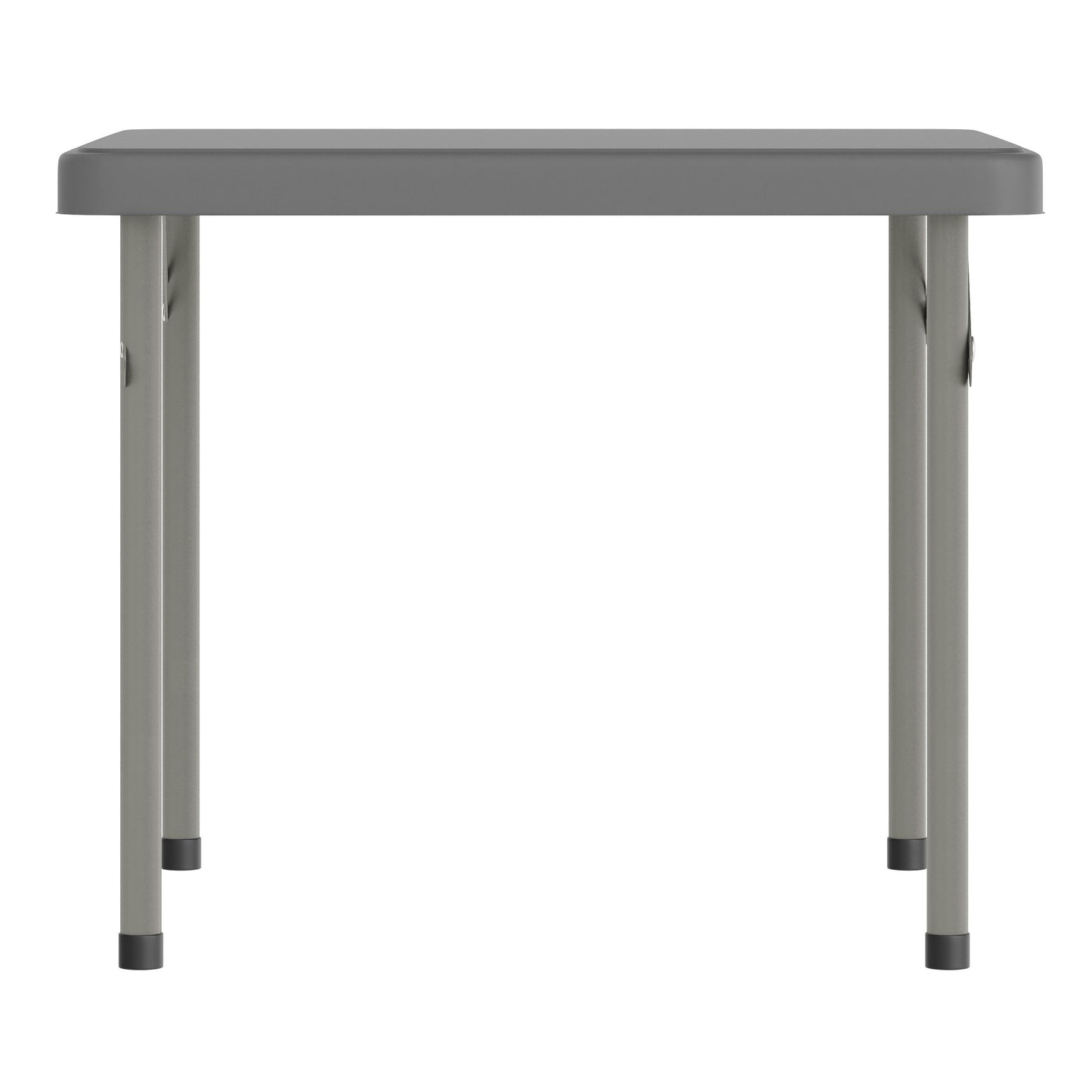 Paige 24x24 Kid's Granite Gray Plastic Folding Table with Locking Legs Granite Gray