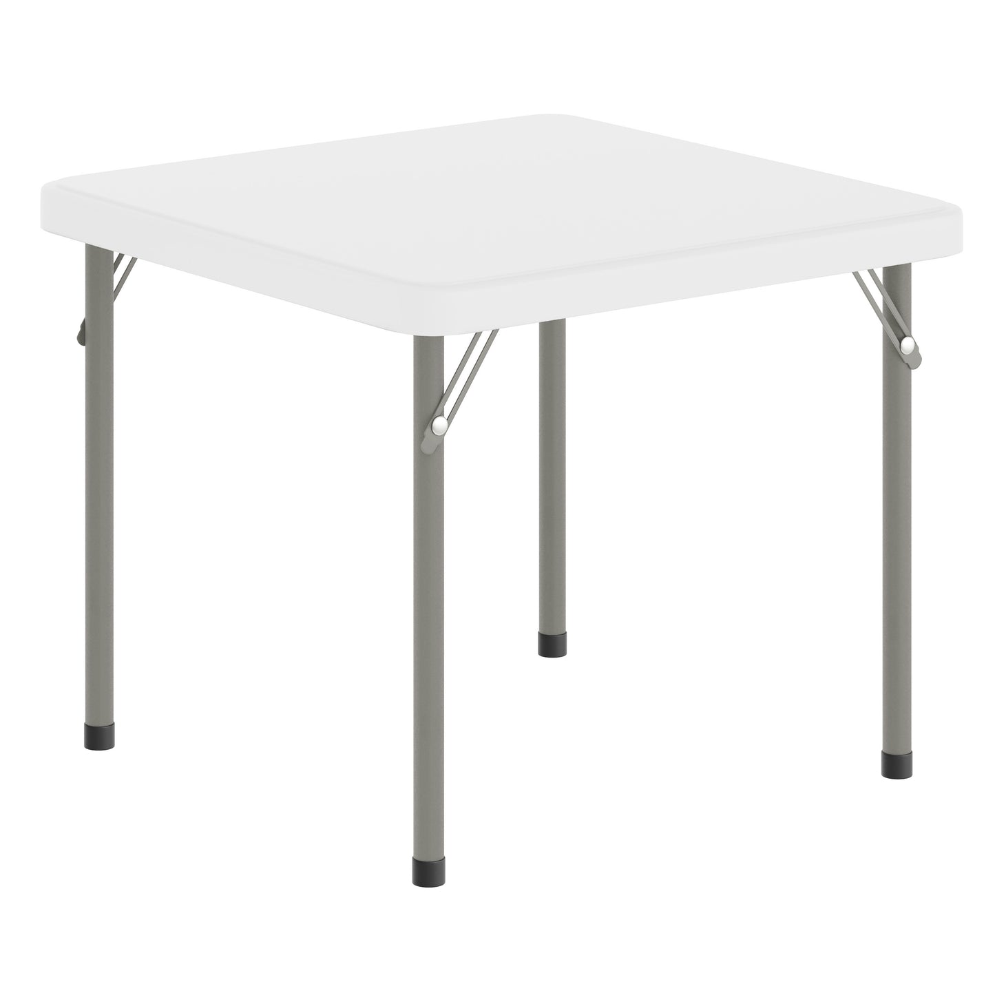 Paige 24x24 Kid's Granite White Plastic Folding Table with Locking Legs Granite White RB-2424-KID-WH-GG