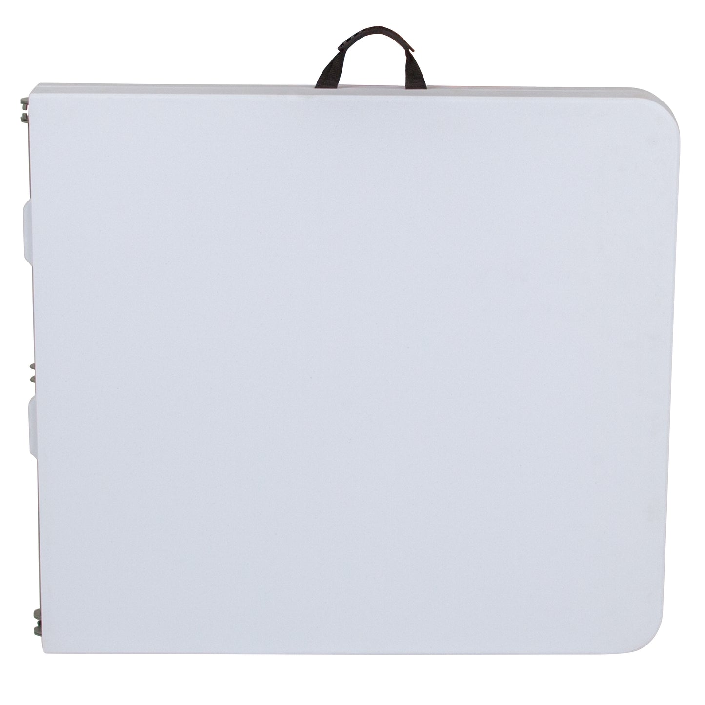 Kathryn 5-Foot Height Adjustable Bi-Fold Granite White Plastic Banquet and Event Folding Table with Carrying Handle Granite White