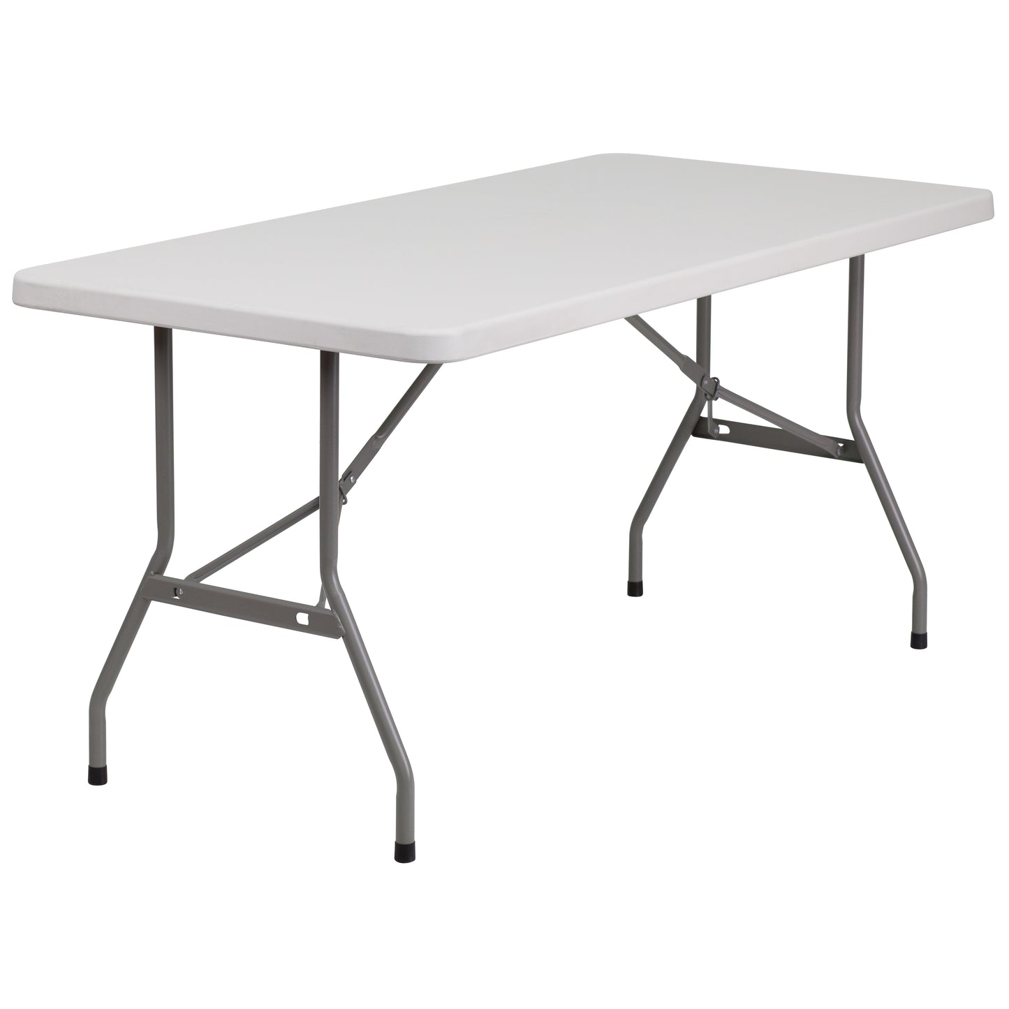 Kathryn 5-Foot Granite White Plastic Folding Table Granite White