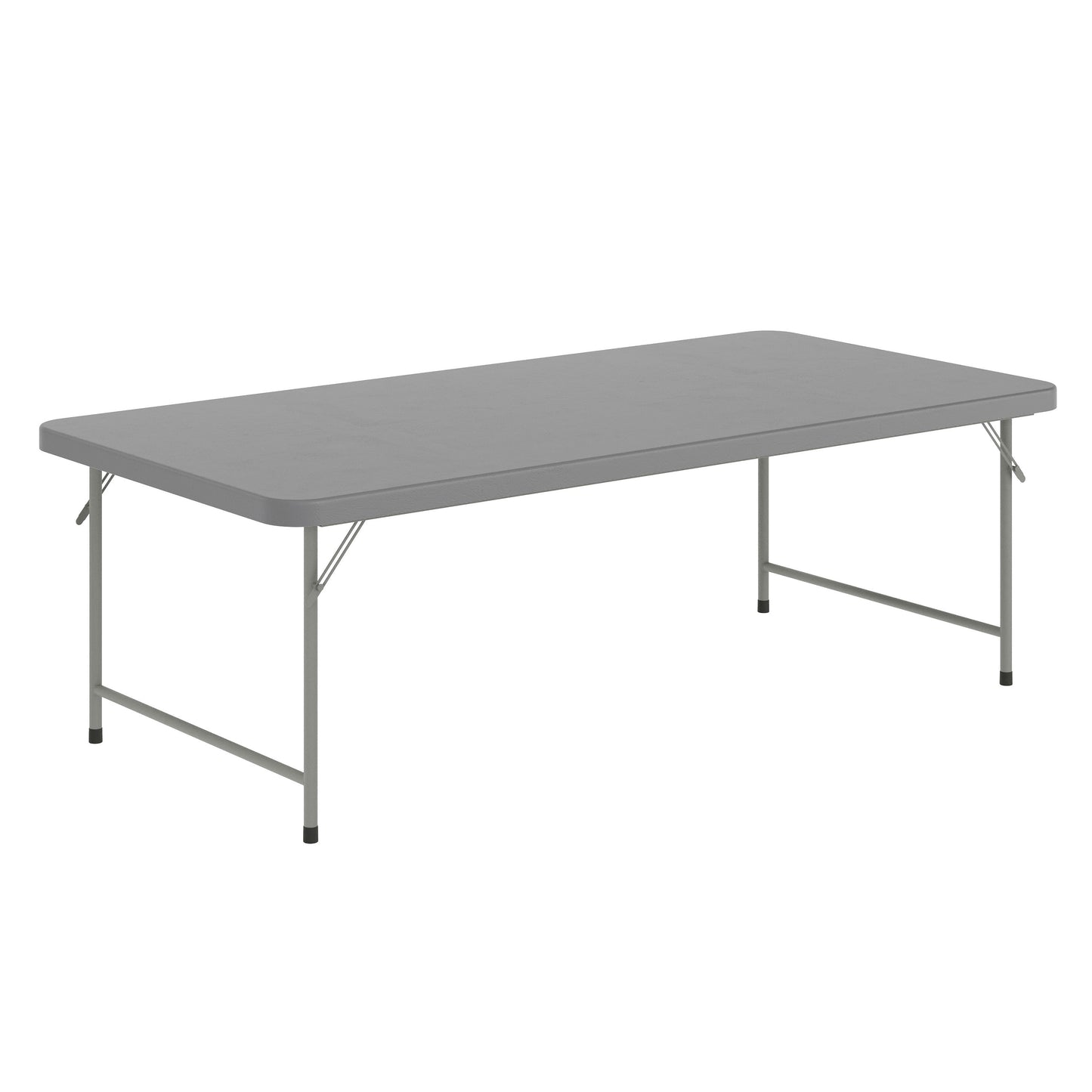 Paige 4.93-Foot Kid's Granite Gray Plastic Folding Table Granite Gray RB-3060-KID-GY-GG