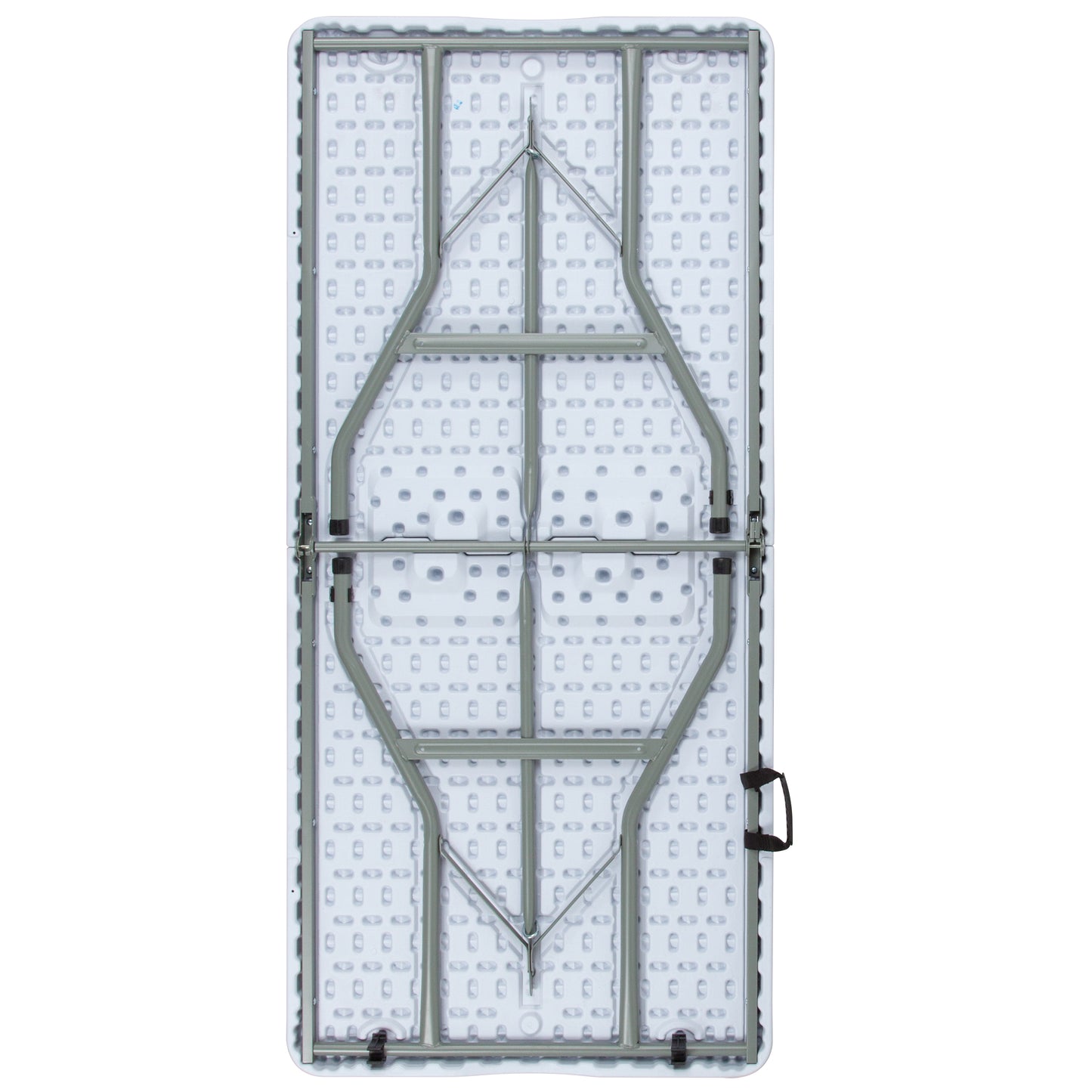 Kathryn 4.97-Foot Bi-Fold Granite White Plastic Folding Table Granite White