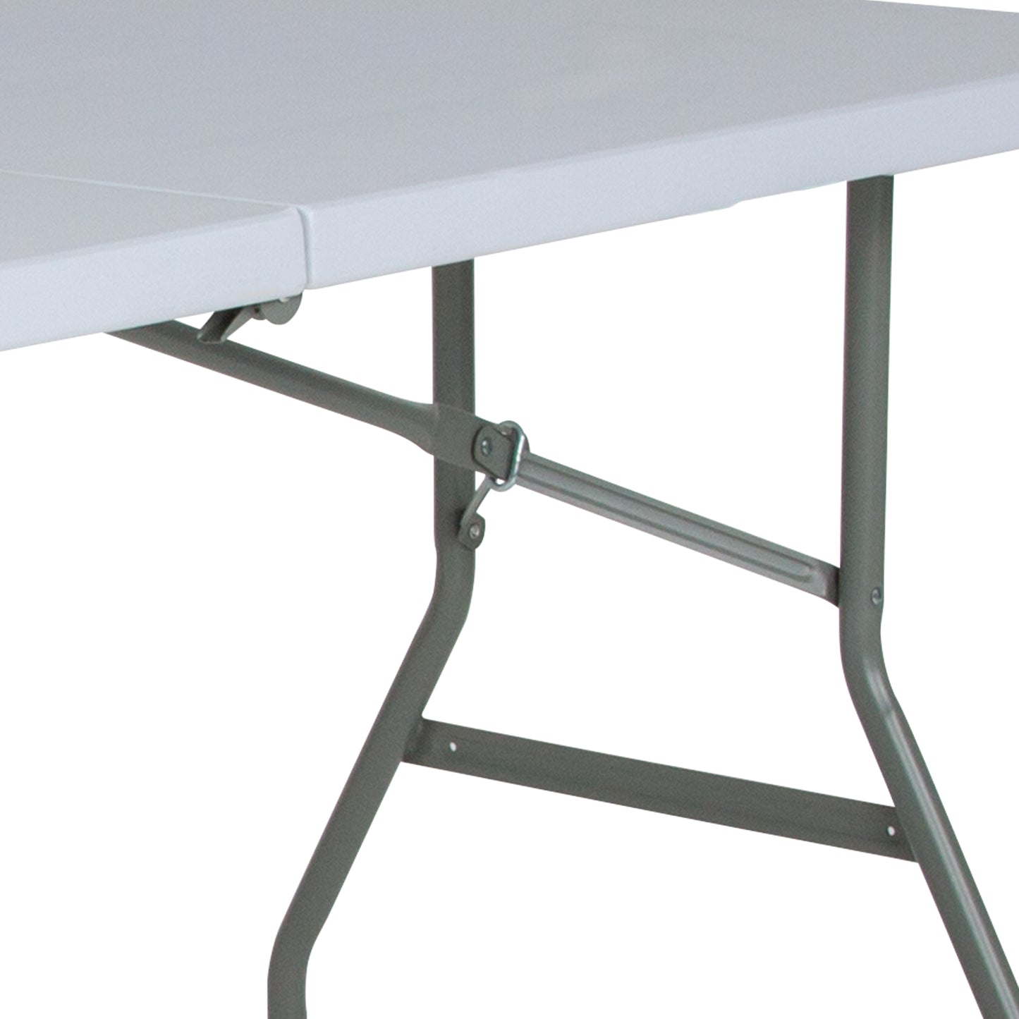 Kathryn 4.97-Foot Bi-Fold Granite White Plastic Folding Table Granite White