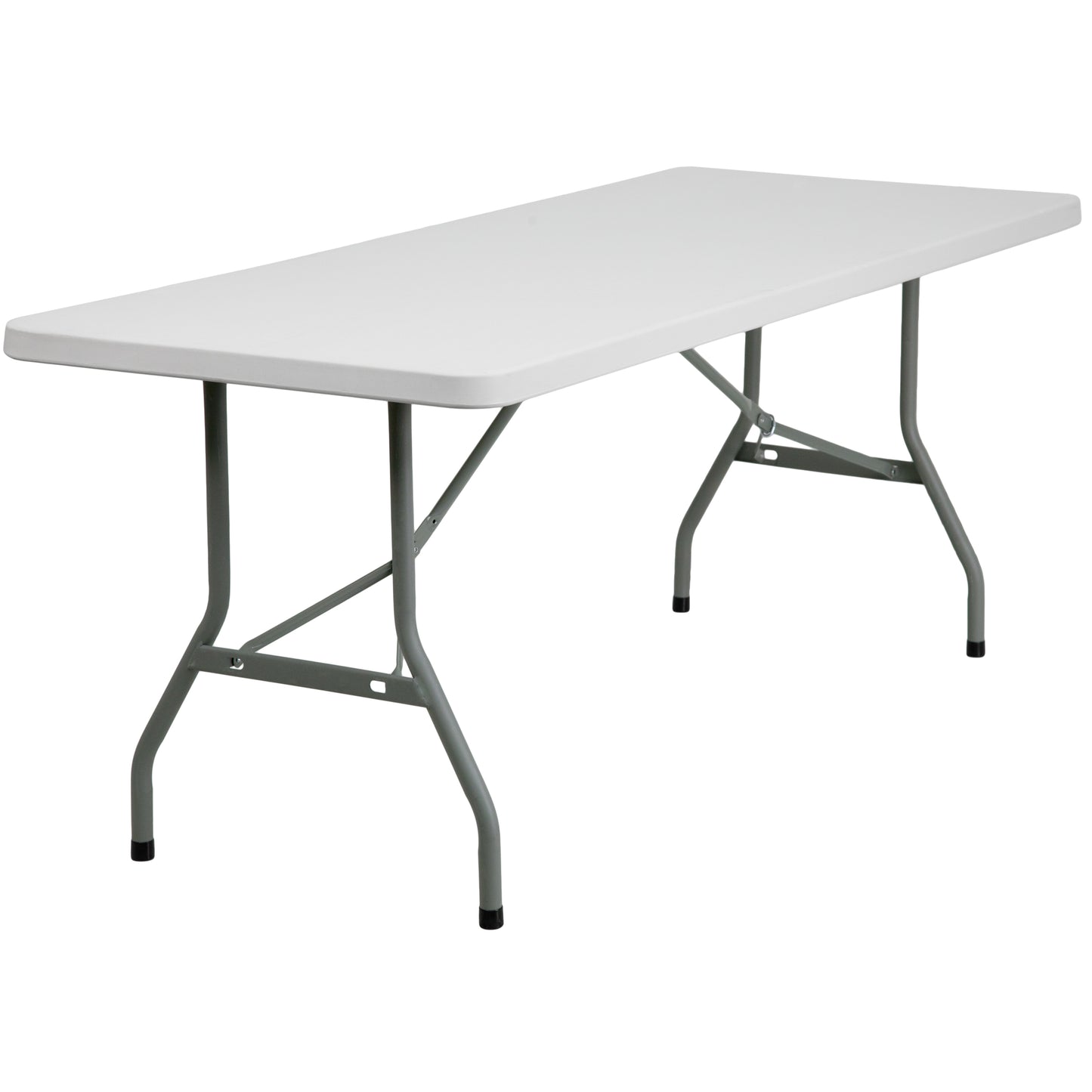 Kathryn 6-Foot Granite White Plastic Folding Table Granite White