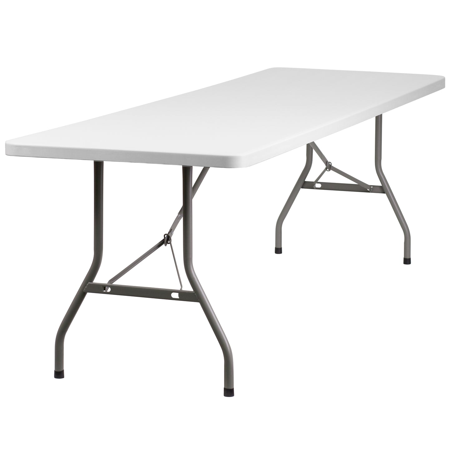 Kathryn 8-Foot Granite White Plastic Folding Table Granite White