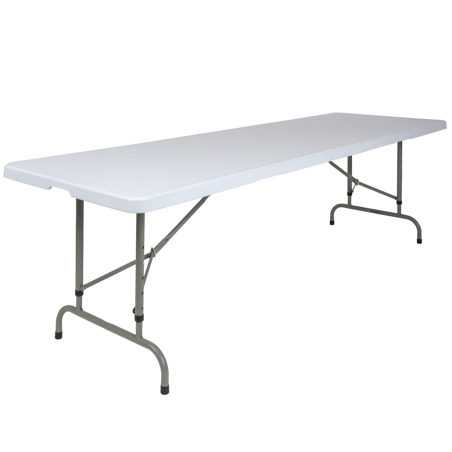 Kathryn 8-Foot Height Adjustable Granite White Plastic Folding Table Granite White RB-3096ADJ-GG