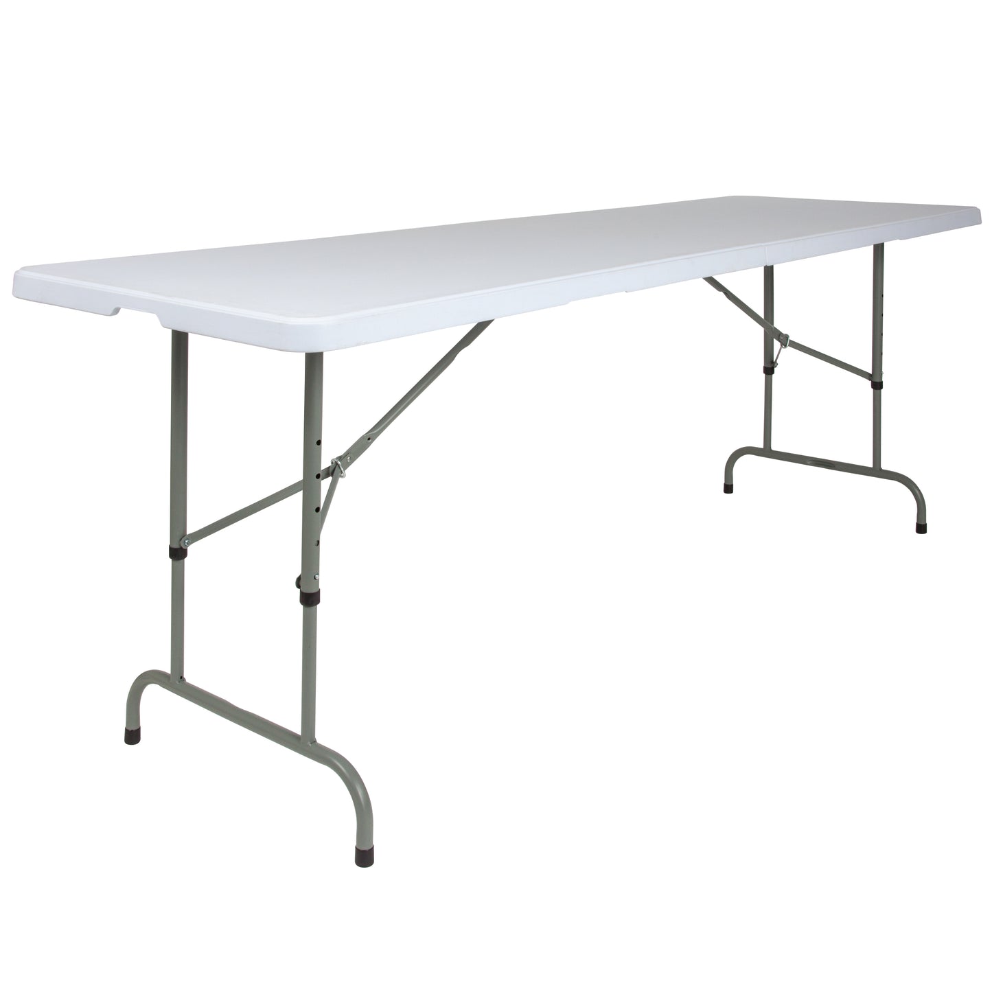 Kathryn 8-Foot Height Adjustable Granite White Plastic Folding Table Granite White RB-3096ADJ-GG