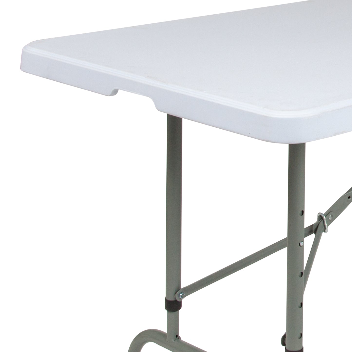 Kathryn 8-Foot Height Adjustable Granite White Plastic Folding Table Granite White RB-3096ADJ-GG
