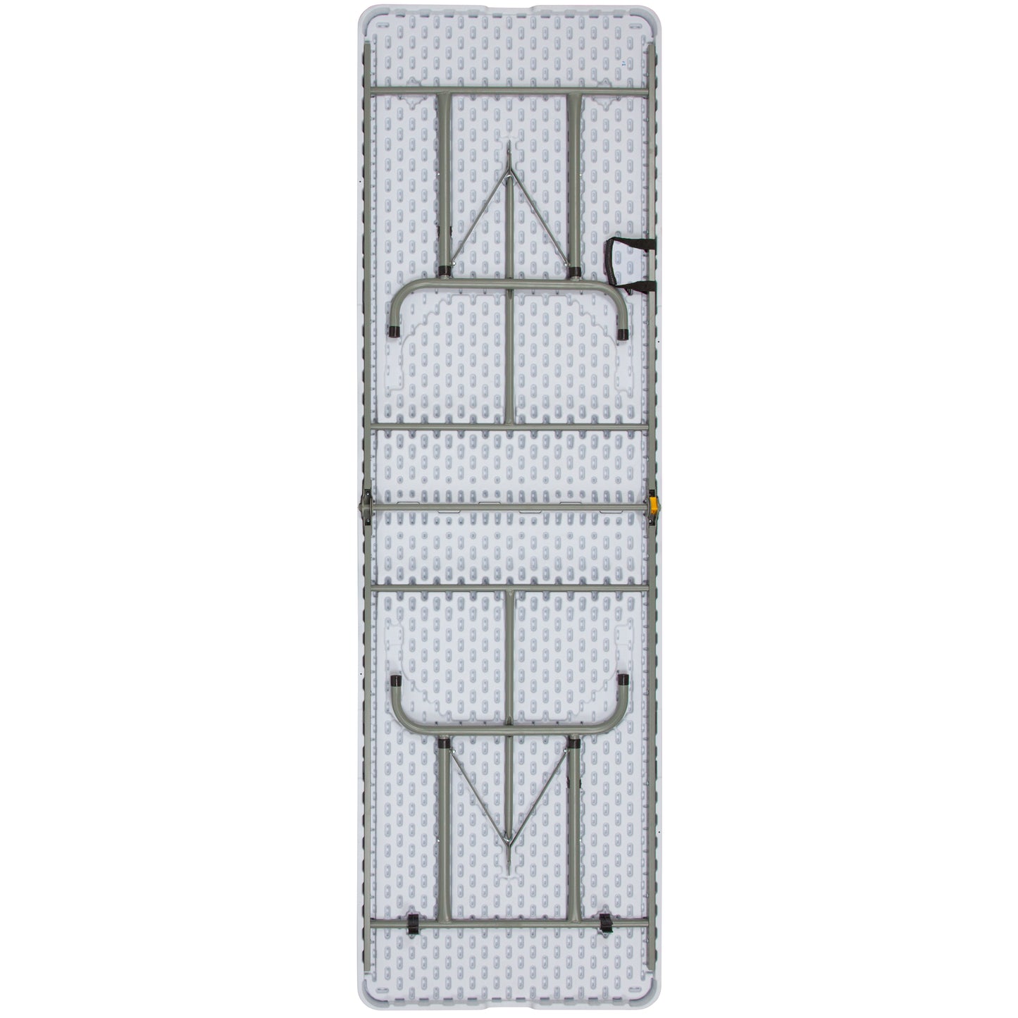 Kathryn 8-Foot Height Adjustable Bi-Fold Granite White Plastic Banquet and Event Folding Table with Carrying Handle Granite White