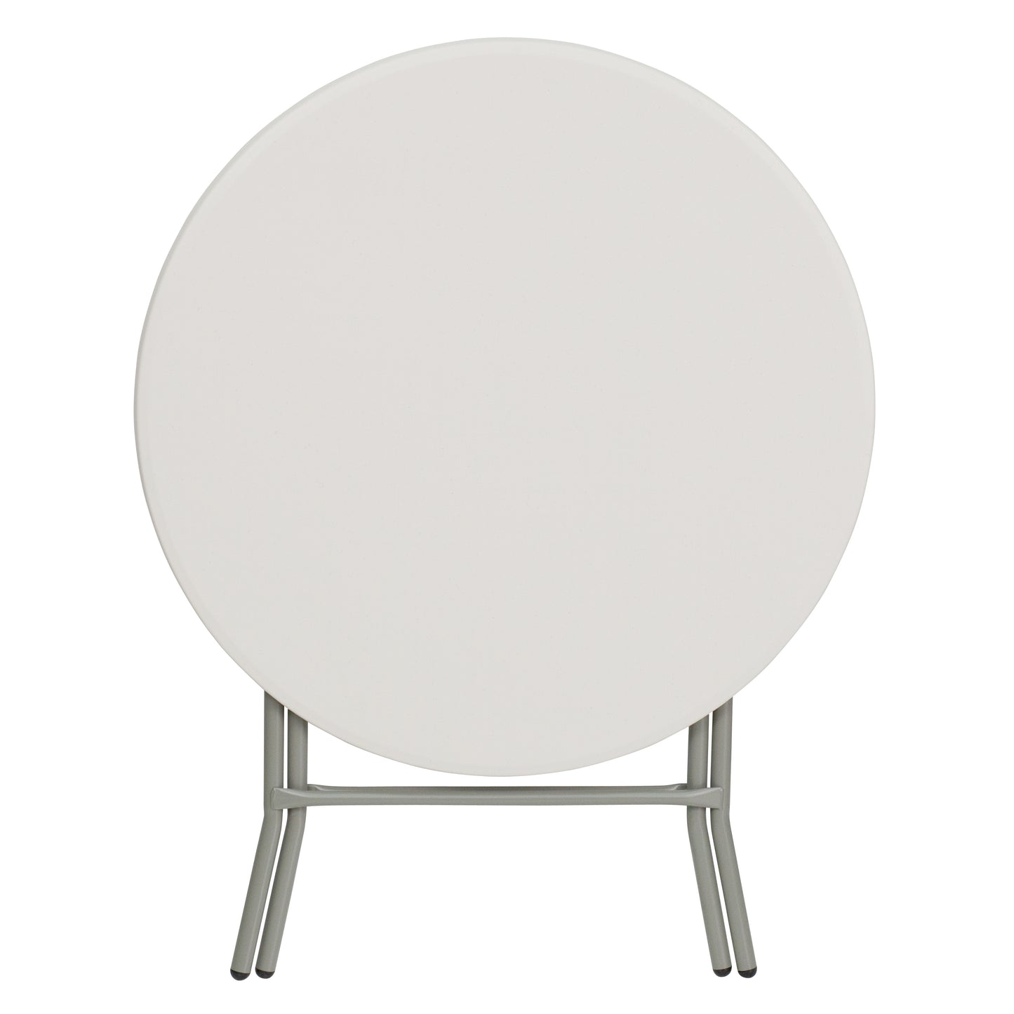 Kathryn 2.63-Foot Round Granite White Plastic Folding Table Granite White
