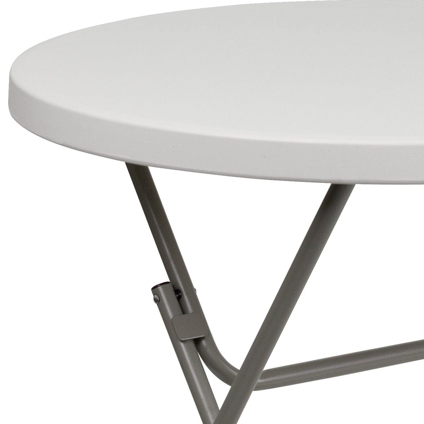 Kathryn 2.63-Foot Round Granite White Plastic Folding Table Granite White