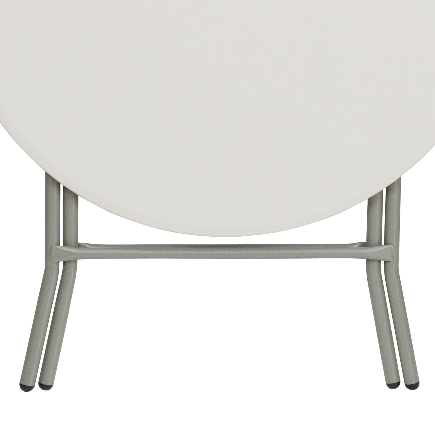 Kathryn 2.63-Foot Round Granite White Plastic Folding Table Granite White