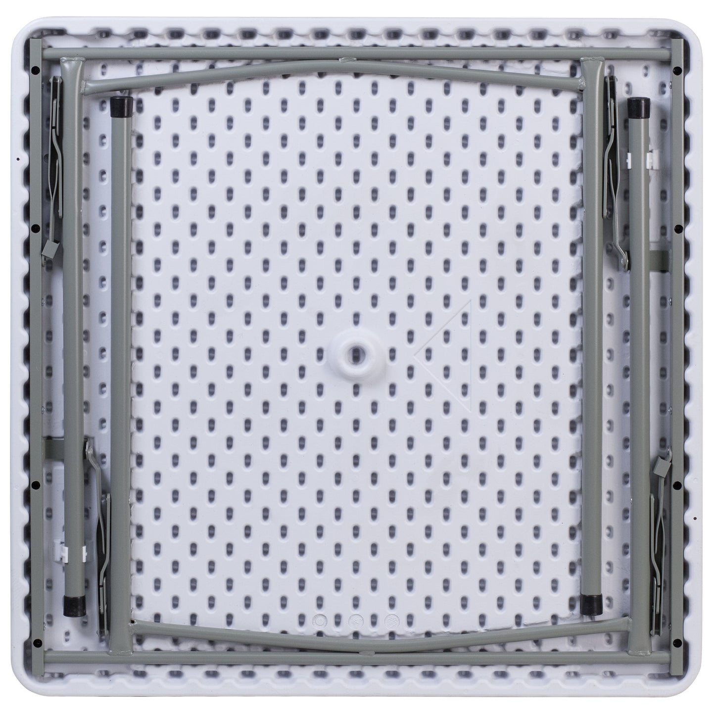 Kathryn 2.81-Foot Square Granite White Plastic Folding Table Granite White RB-3434-GG