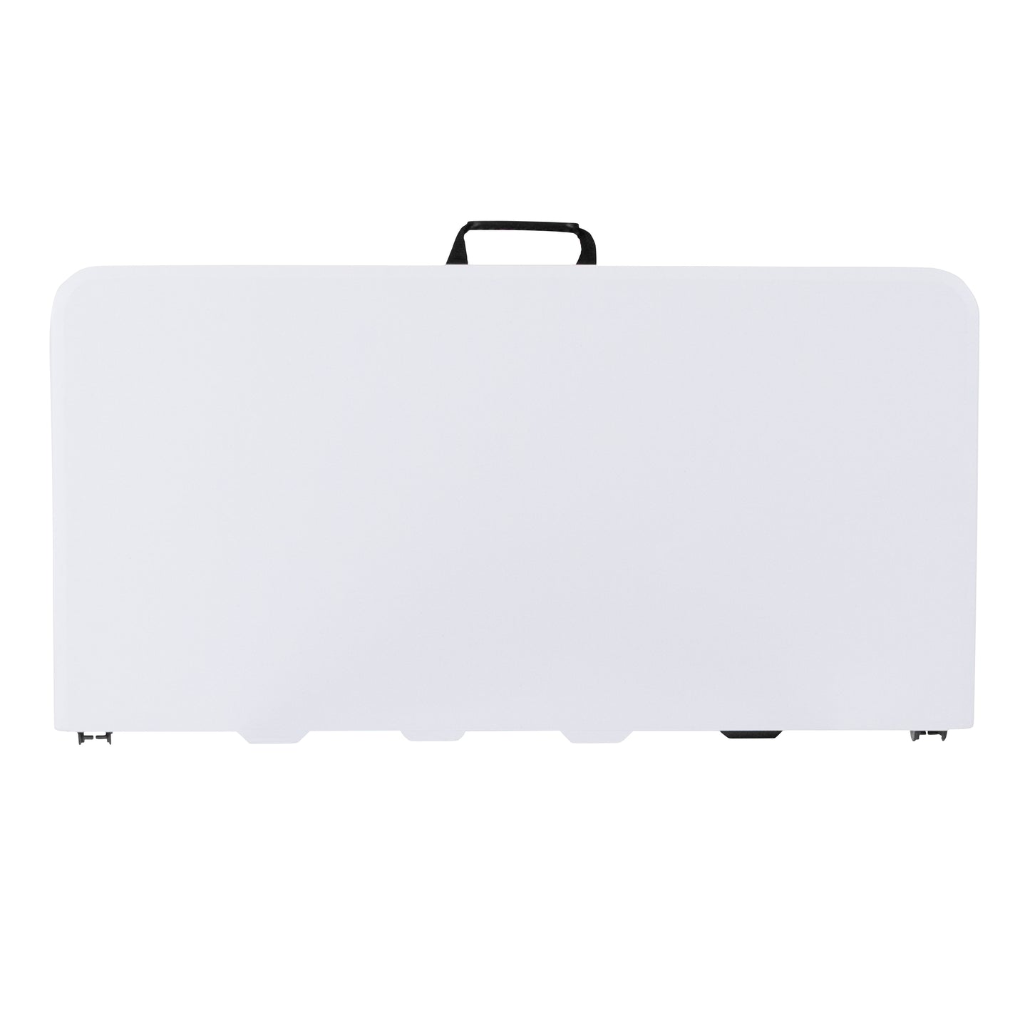 Kathryn 2.79-Foot Square Bi-Fold Granite White Plastic Folding Table with Carrying Handle Granite White