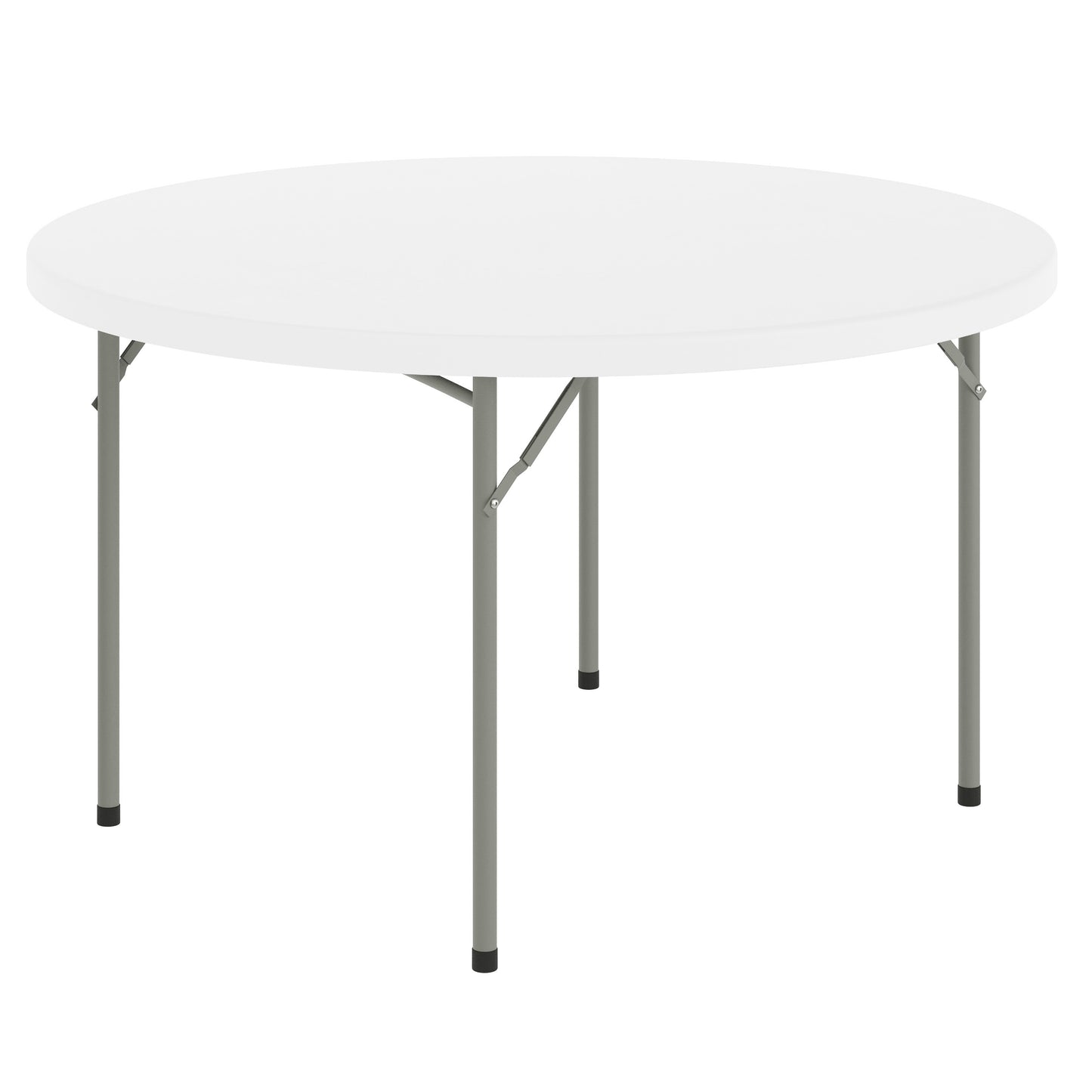 Kathryn 4-Foot Round Granite White Plastic Folding Table Granite White RB-48R-GG