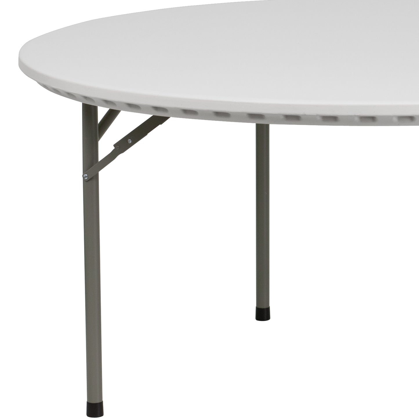 Kathryn 5-Foot Round Granite White Plastic Folding Table, Commercial Grade Round Table for 8 Guests Granite White
