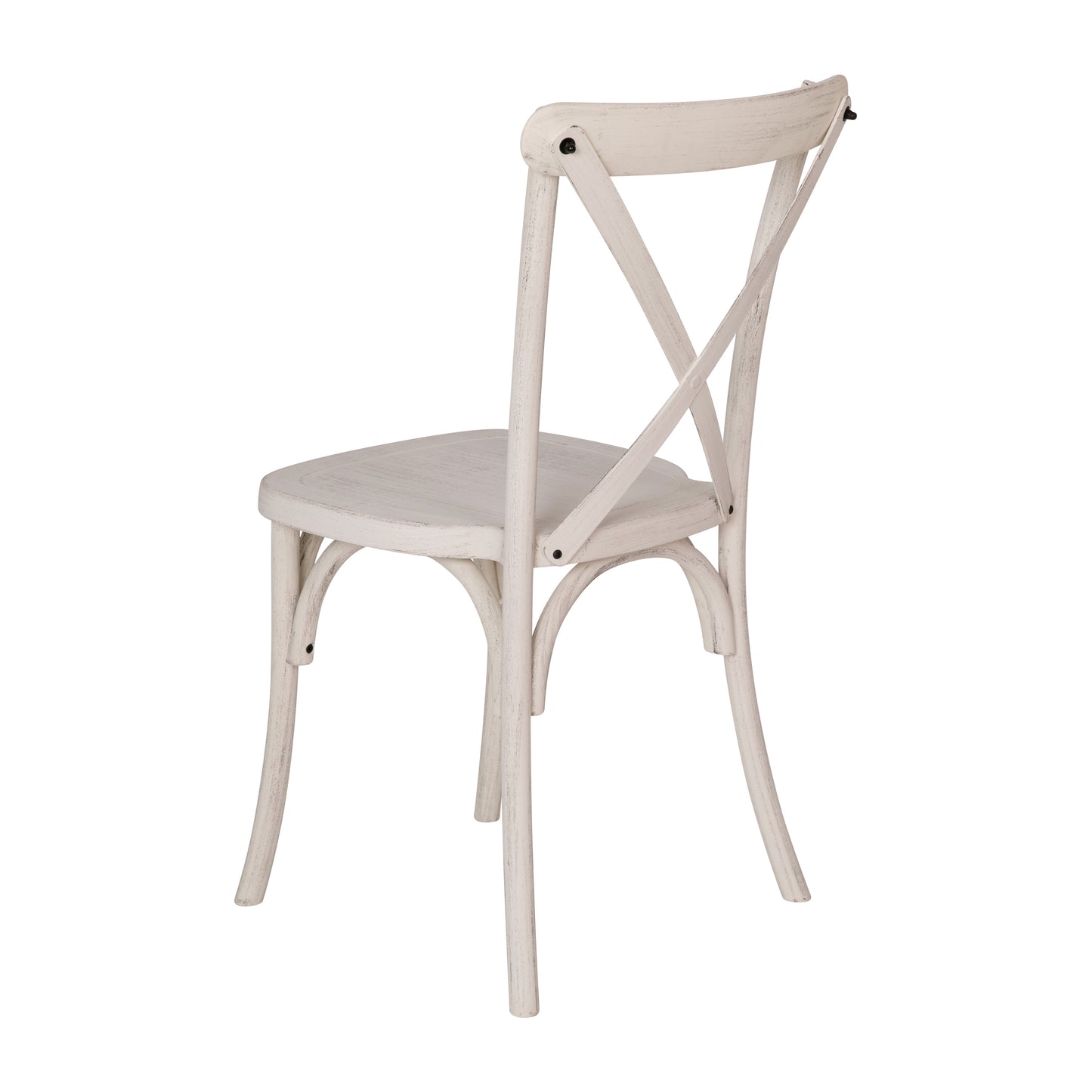 2-pack Advantage White Resin X-Back Chair White RESXB-WHITE-2