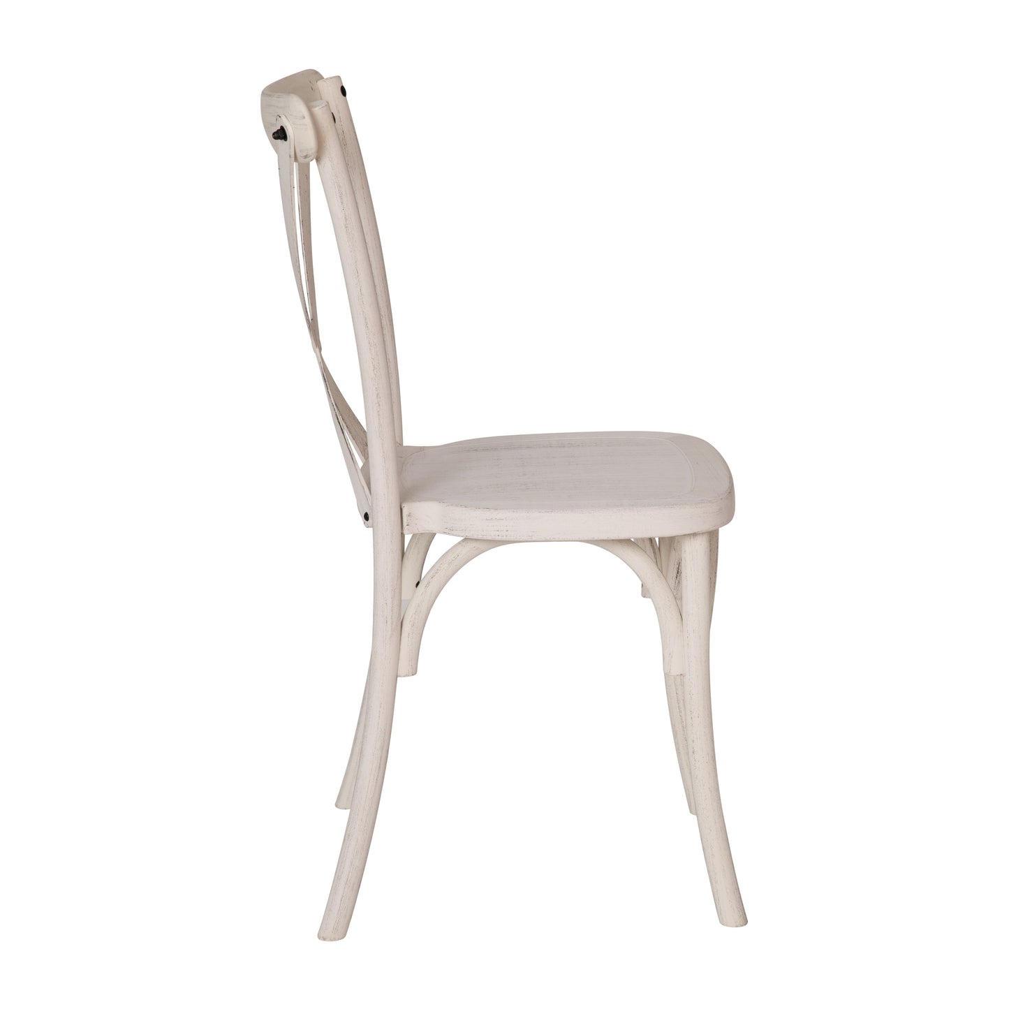 2-pack Advantage White Resin X-Back Chair White RESXB-WHITE-2