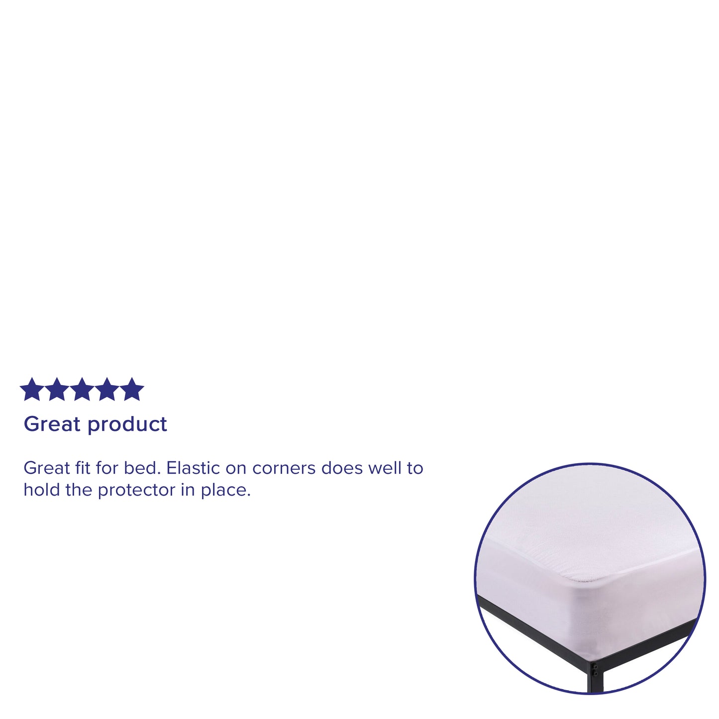 Capri Comfortable Sleep Premium Fitted 100% Waterproof-Hypoallergenic Vinyl Free Mattress Protector - Breathable Fabric Surface, Full White