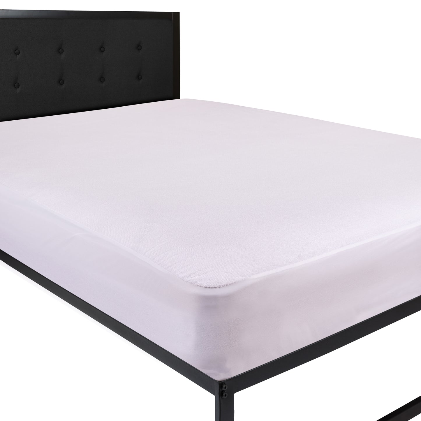 Capri Comfortable Sleep Premium Fitted 100% Waterproof-Hypoallergenic Vinyl Free Mattress Protector - Breathable Fabric Surface, Twin White