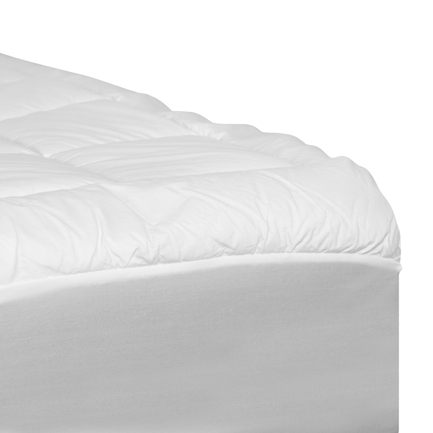 Capri Comfortable Sleep White Mattress Pad - Deep Pocket - King Size - Quilted Cotton Top - Hypoallergenic - Fits 8"-21" Mattresses White