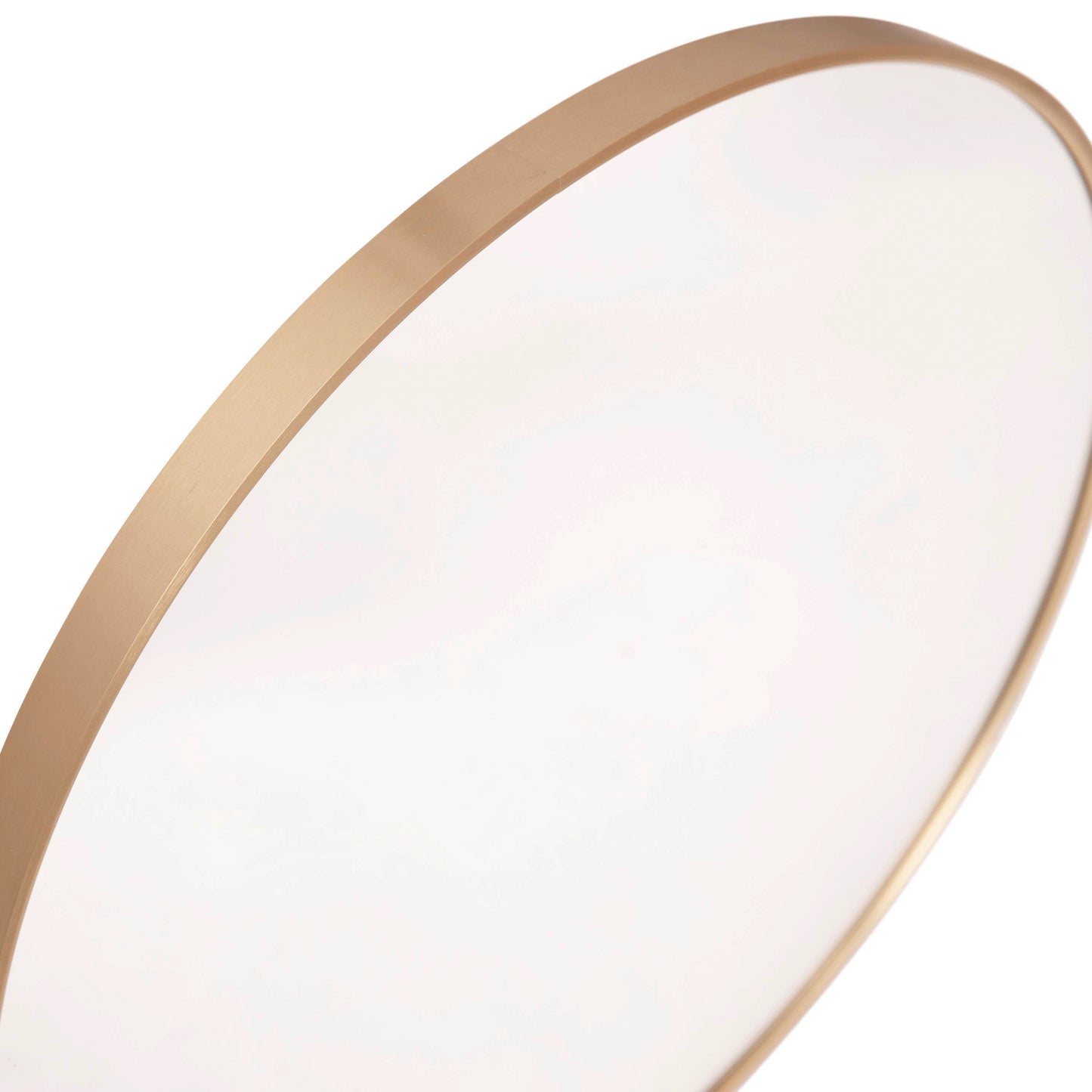 Julianne 24" Round Gold Metal Framed Wall Mirror - Large Accent Mirror for Bathroom, Vanity, Entryway, Dining Room, & Living Room Gold