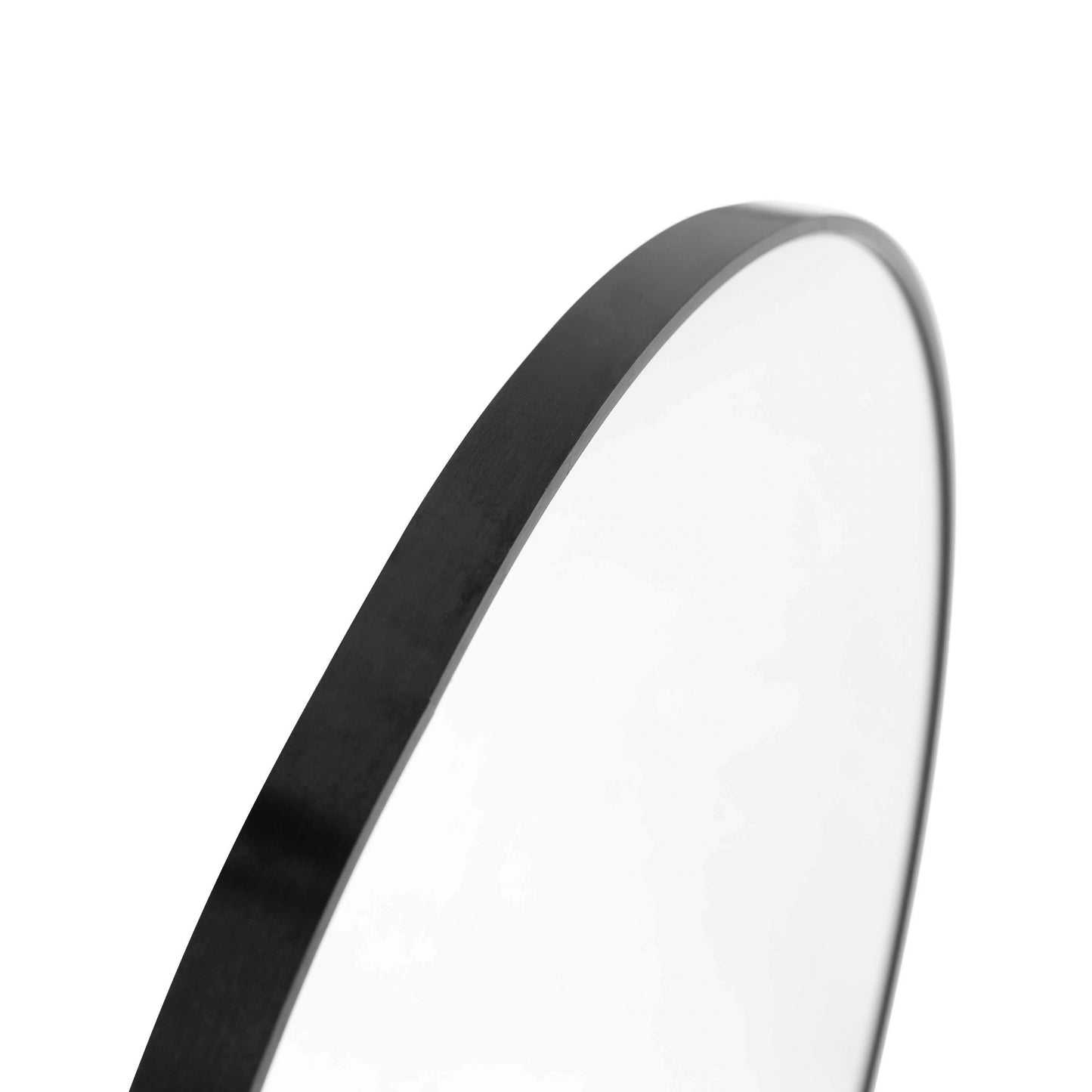 Julianne 24" Round Black Metal Framed Wall Mirror - Large Accent Mirror for Bathroom, Vanity, Entryway, Dining Room, & Living Room Black