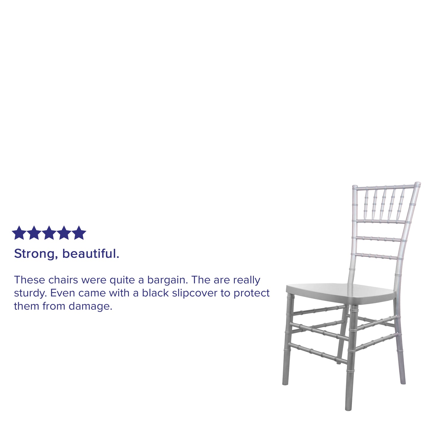 Advantage Silver Resin Chiavari Chair Silver