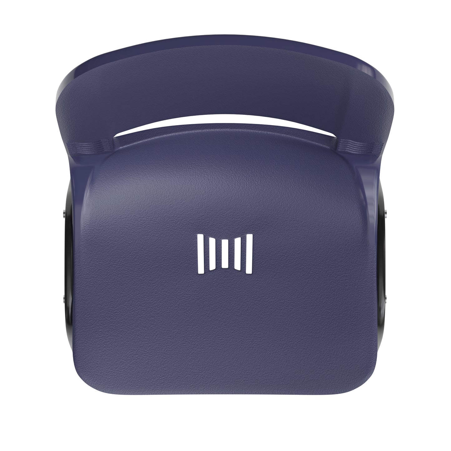 HERCULES Series 661 lb. Capacity Navy Ergonomic Shell Stack Chair with Black Frame and 16'' Seat Height True Navy Plastic/Black Frame