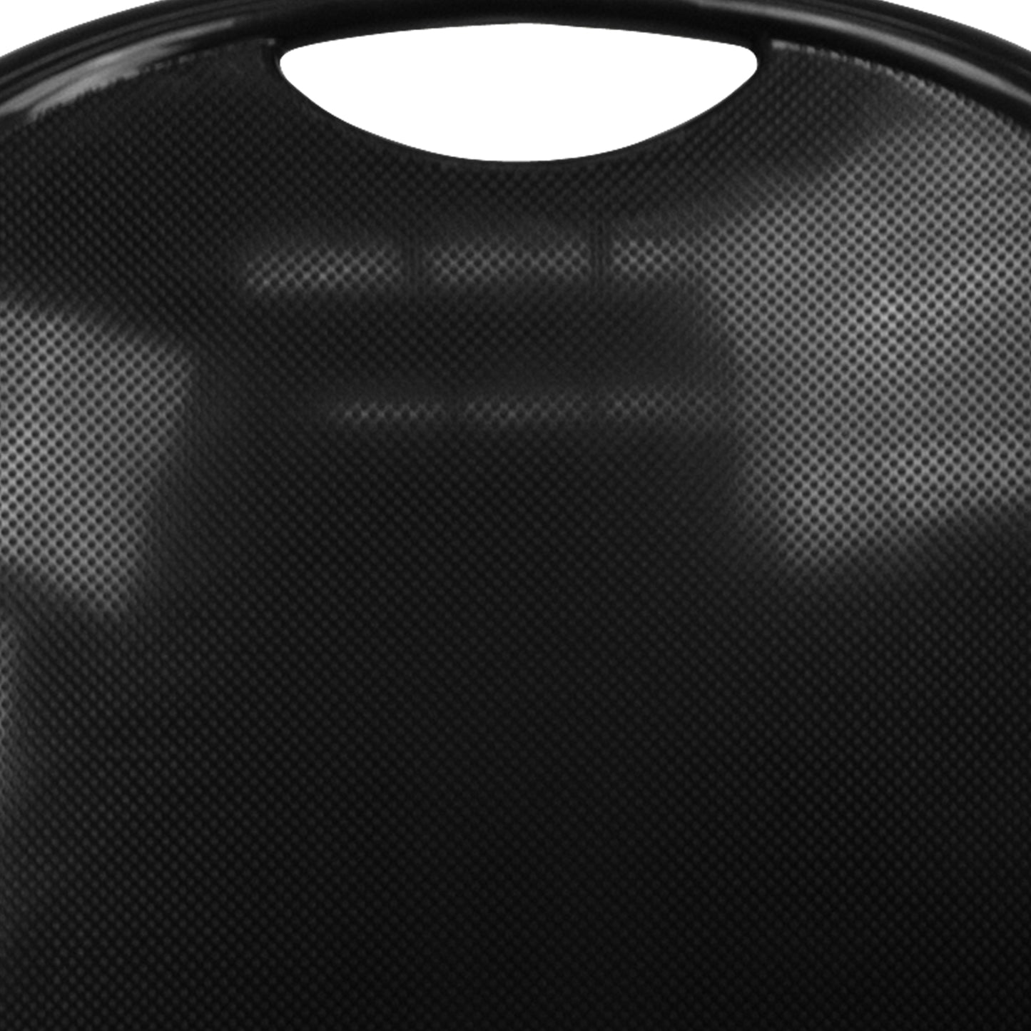 HERCULES Series 880 lb. Capacity Black Ultra-Compact Stack Chair with Black Powder Coated Frame Black Plastic/Black Frame