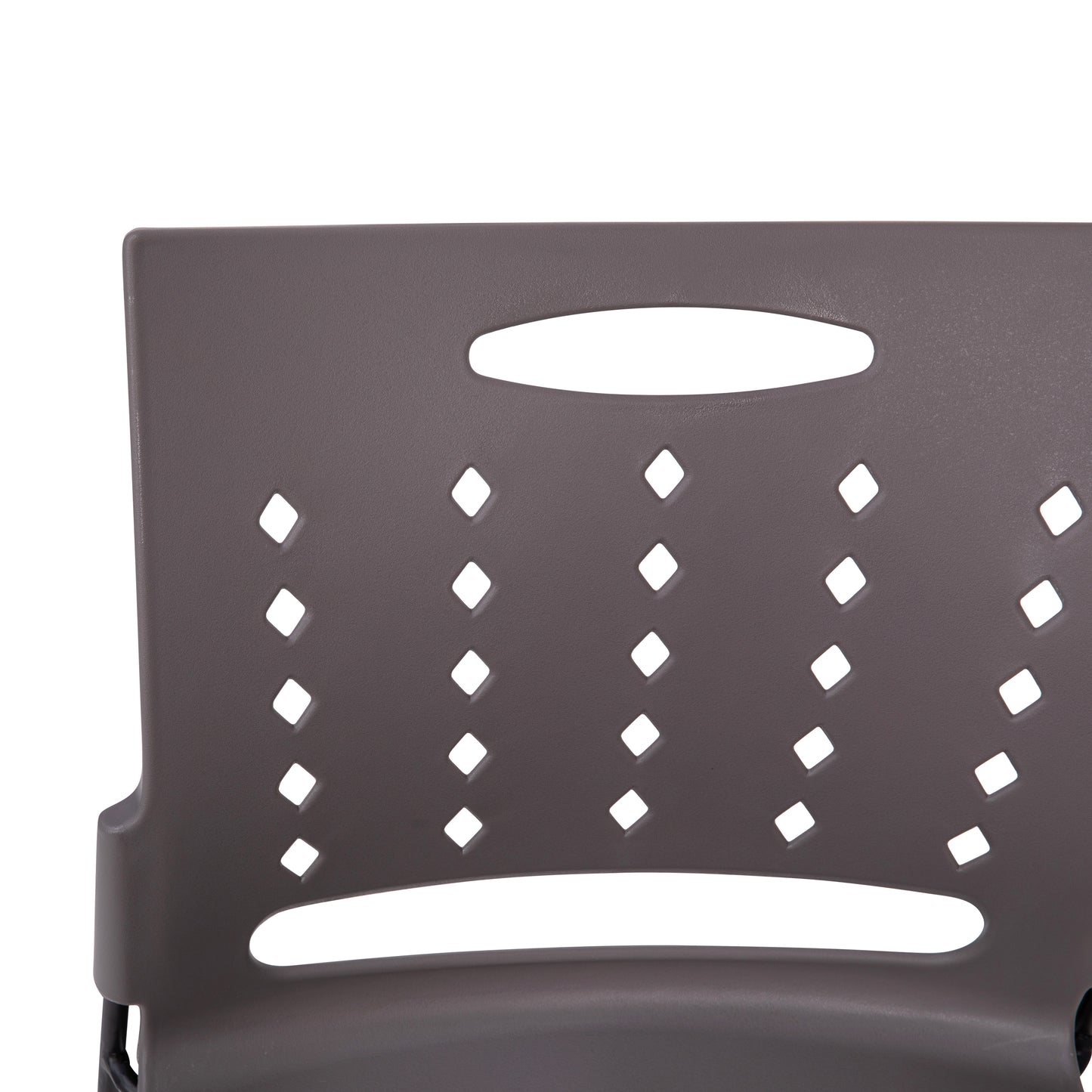 HERCULES Series 881 lb. Capacity Gray Sled Base Stack Chair with Air-Vent Back Gray