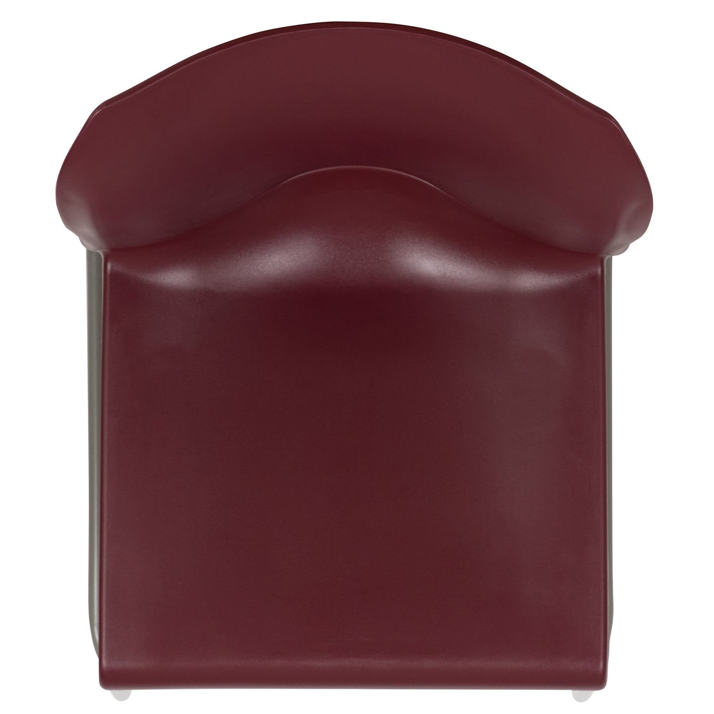 HERCULES Series 880 lb. Capacity Burgundy Full Back Contoured Stack Chair with Gray Powder Coated Sled Base Burgundy