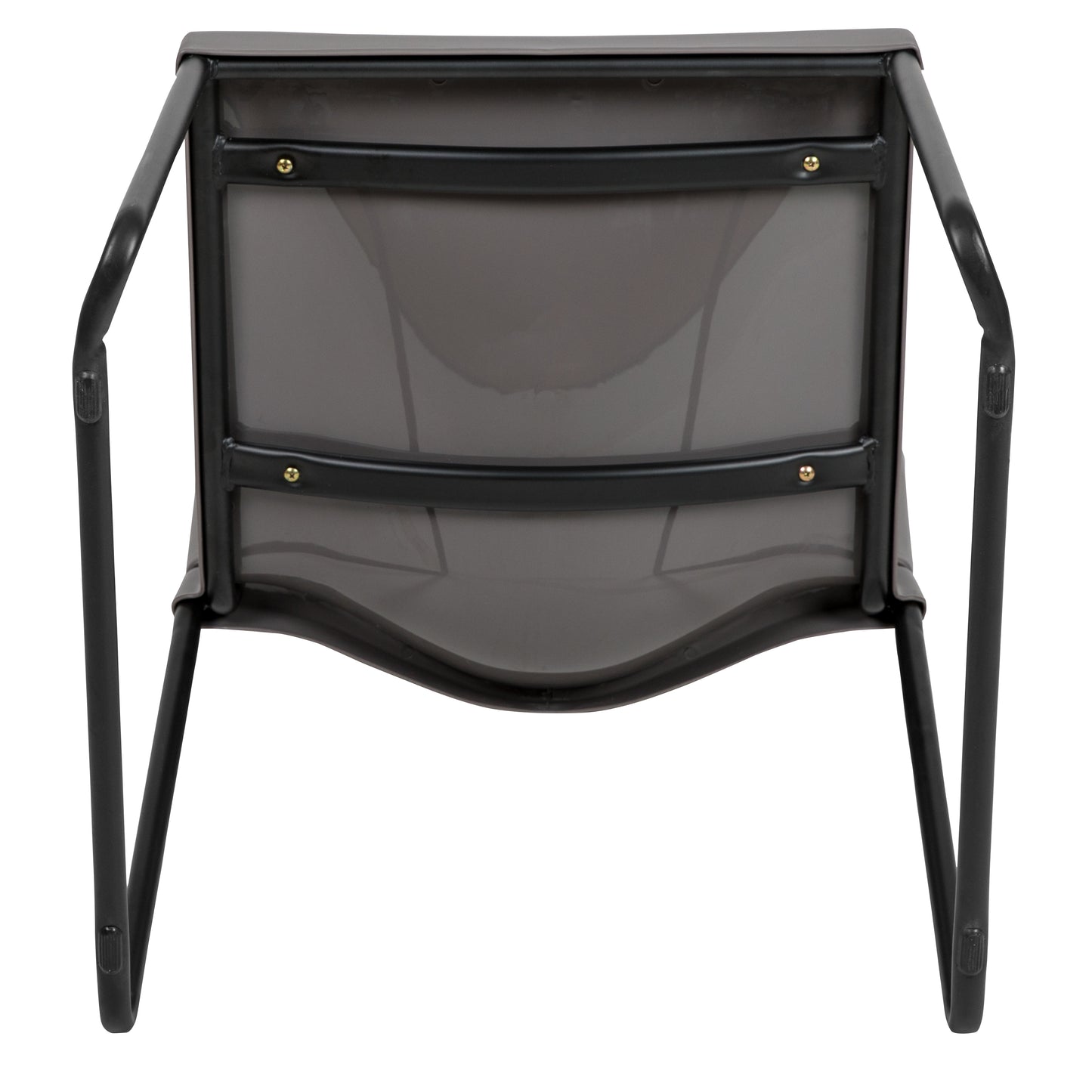 HERCULES Series 880 lb. Capacity Gray Full Back Contoured Stack Chair with Black Powder Coated Sled Base Gray