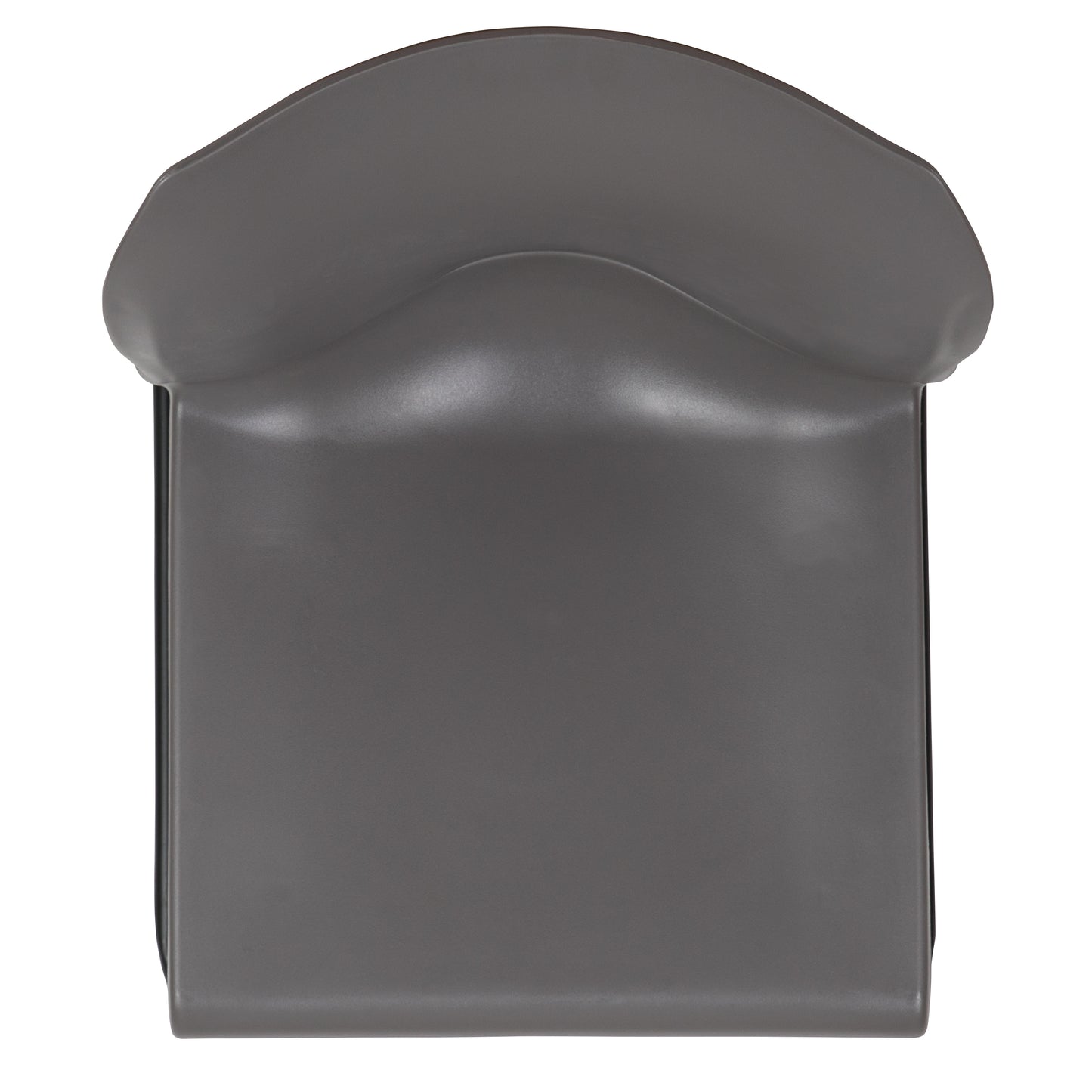 HERCULES Series 880 lb. Capacity Gray Full Back Contoured Stack Chair with Black Powder Coated Sled Base Gray