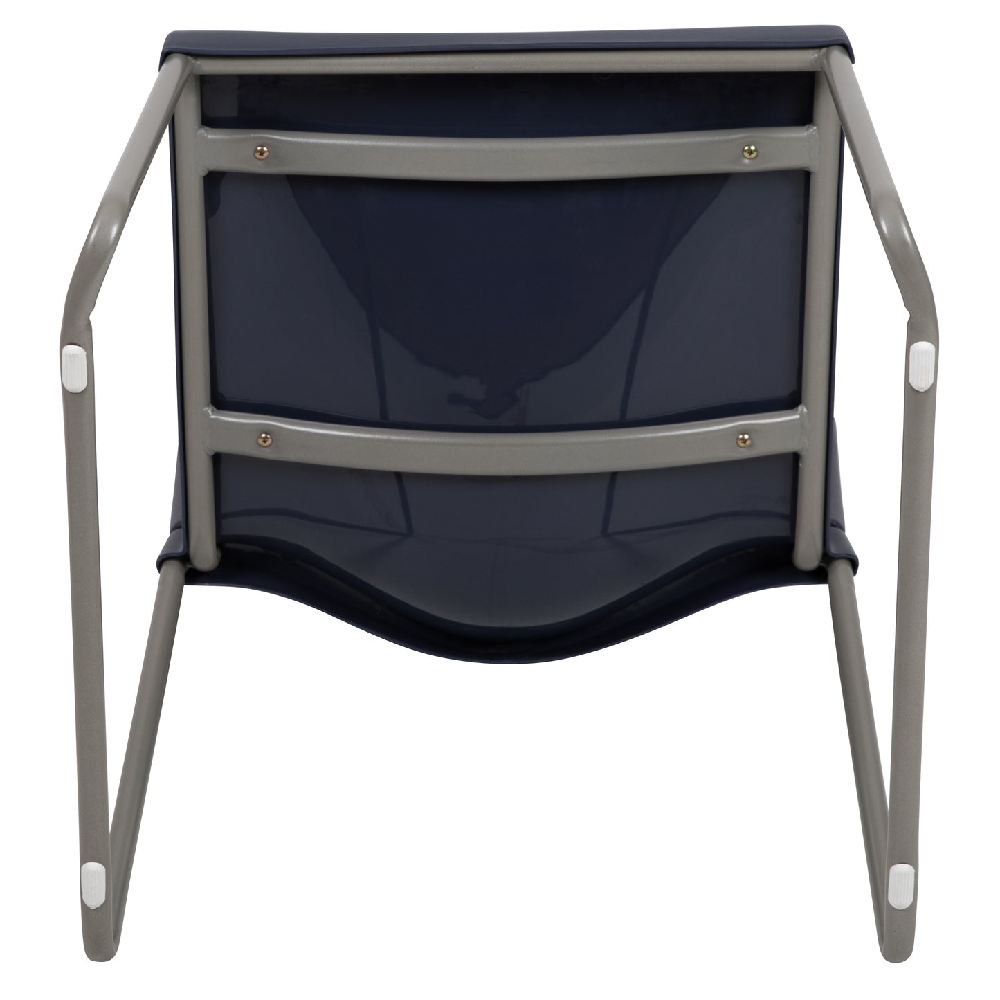 HERCULES Series 880 lb. Capacity Navy Full Back Contoured Stack Chair with Gray Powder Coated Sled Base Navy