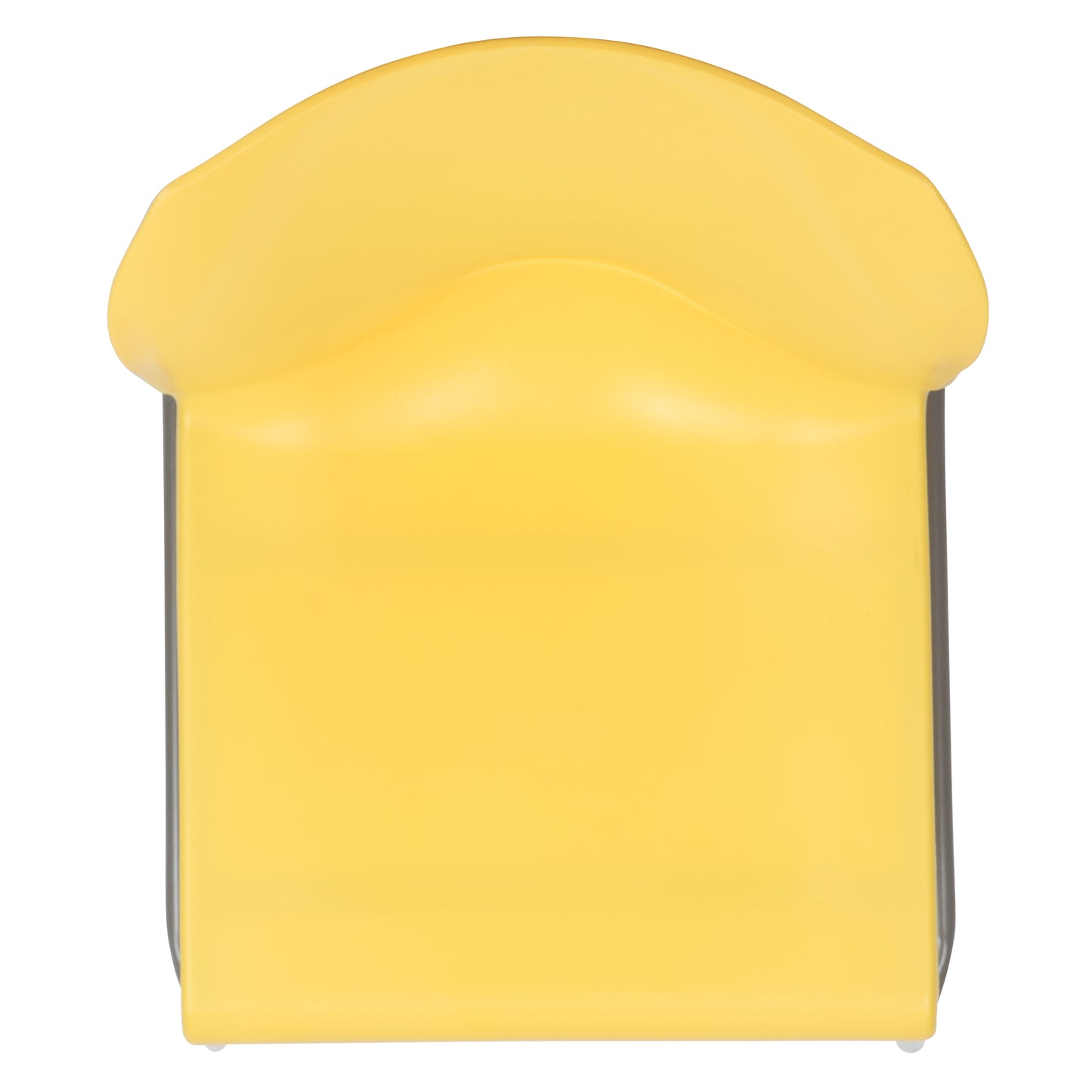 HERCULES Series 880 lb. Capacity Yellow Full Back Contoured Stack Chair with Gray Powder Coated Sled Base Yellow