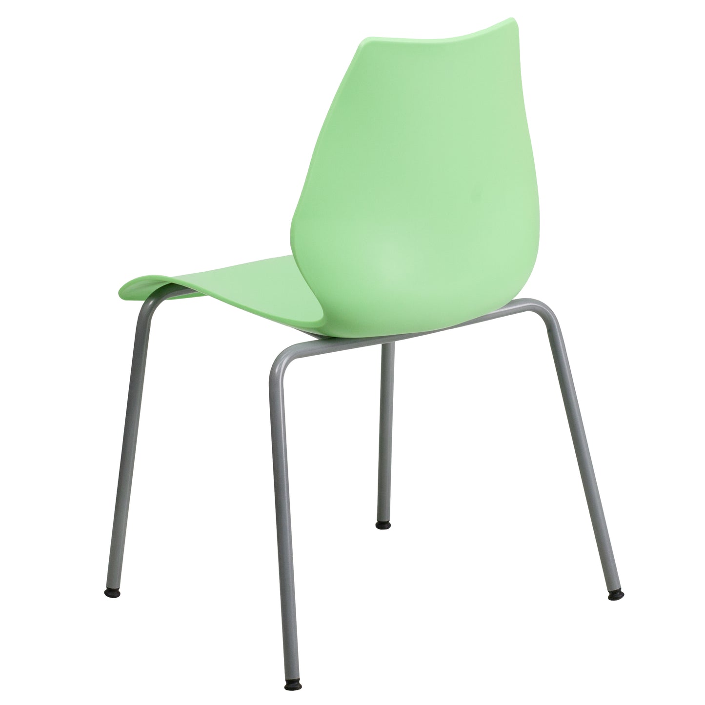 HERCULES Series 770 lb. Capacity Green Stack Chair with Lumbar Support and Silver Frame Green RUT-288-GREEN-GG