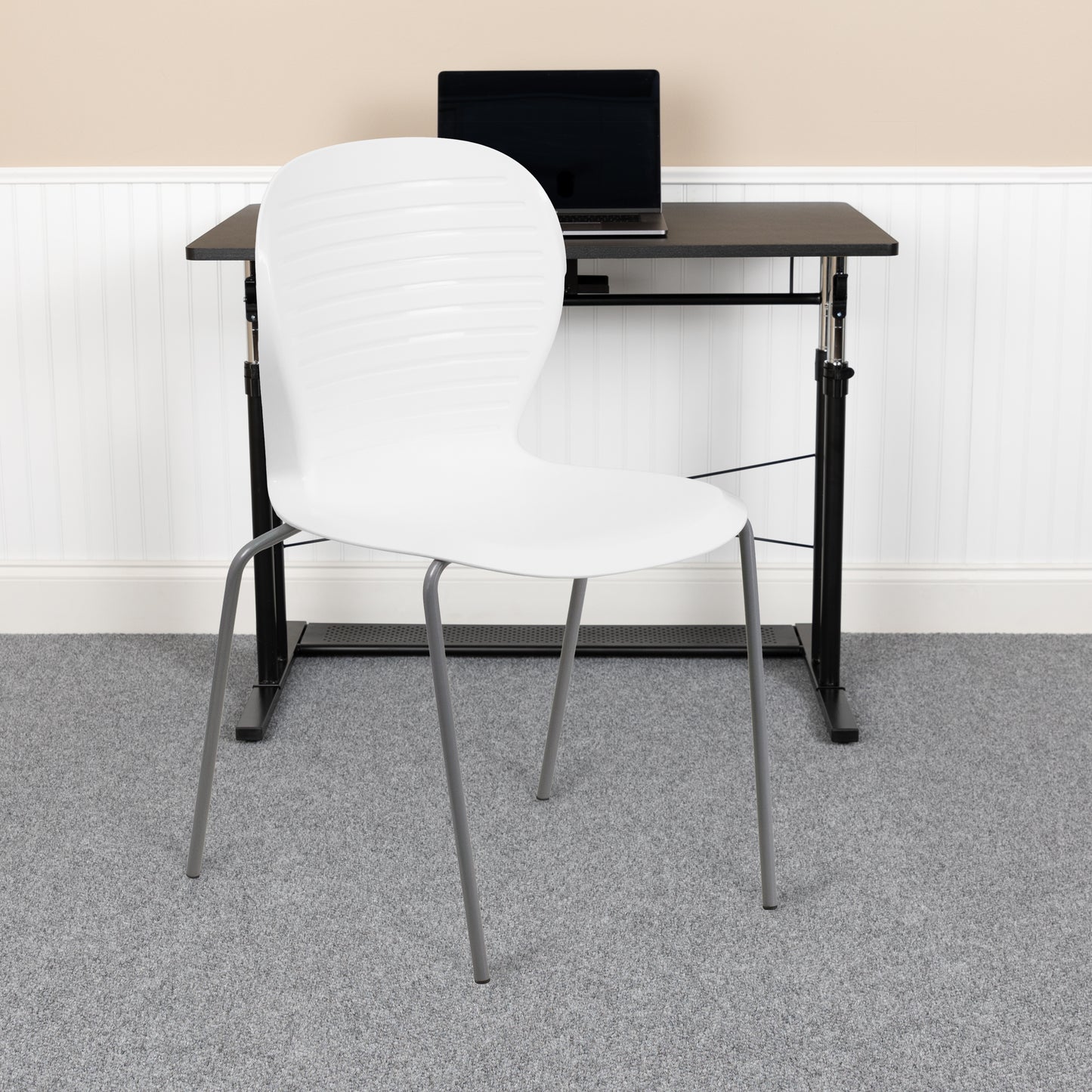 HERCULES Series 551 lb. Capacity White Stack Chair White