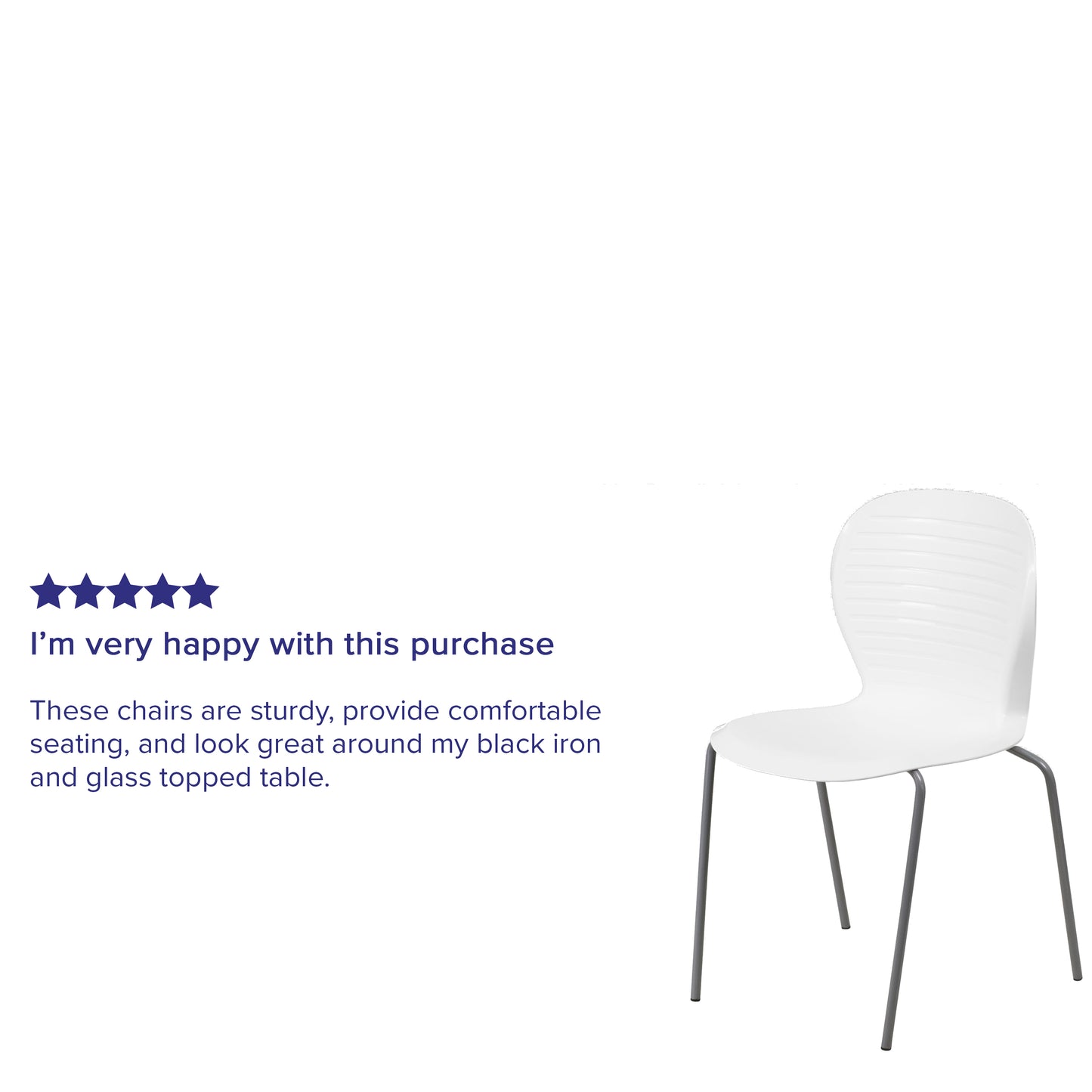 HERCULES Series 551 lb. Capacity White Stack Chair White